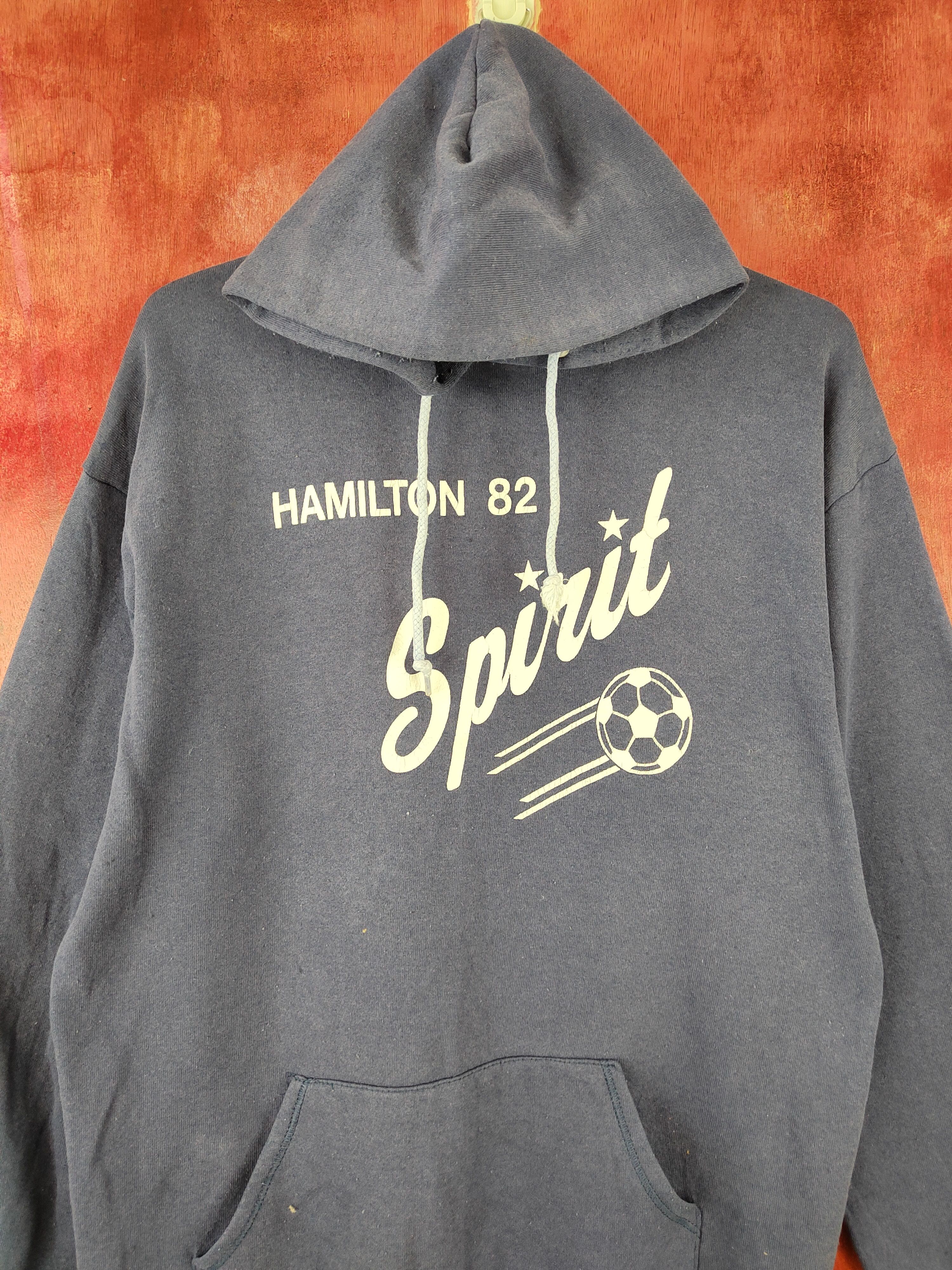 Vintage 82' Hamilton Spirit vintage Faded Hoodie Sweatshirts #S2130 Size US XL / EU 56 / 4 - 3 Thumbnail