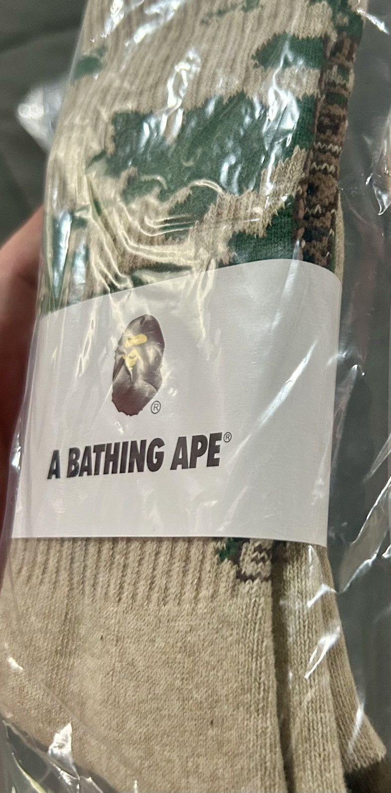 Bape BAPE Woodland Camo Crew Socks (Olive Drab) | A Bathing Ape Size ONE SIZE - 3 Thumbnail