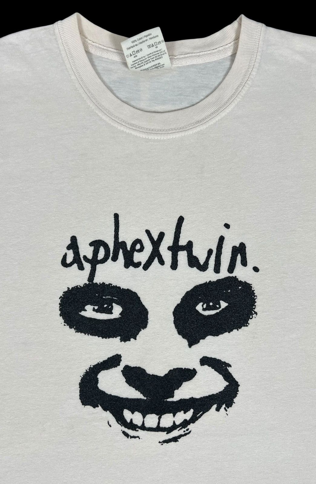 Band Tees APHEX TWIN ‘come to daddy’ Iconic Face Tee White Cream Size US M / EU 48-50 / 2 - 3 Thumbnail