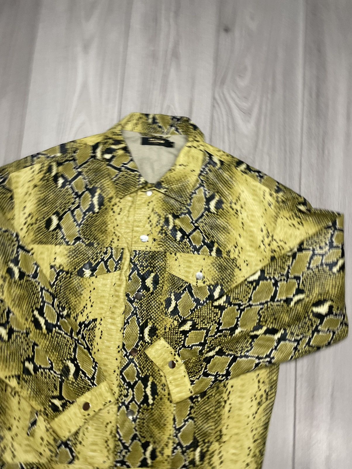 Jaded London vegan leather snake light jacket
