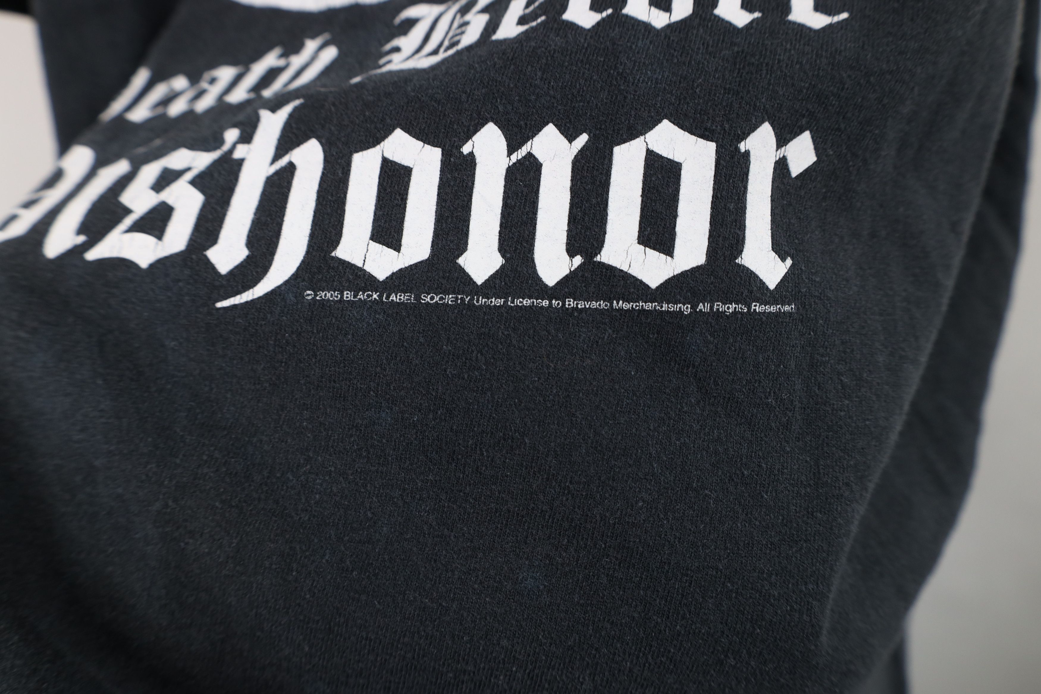 Vintage Vintage Label Society Death Before Dishonor Band T-Shirt Size US XXL / EU 58 / 5 - 7 Thumbnail