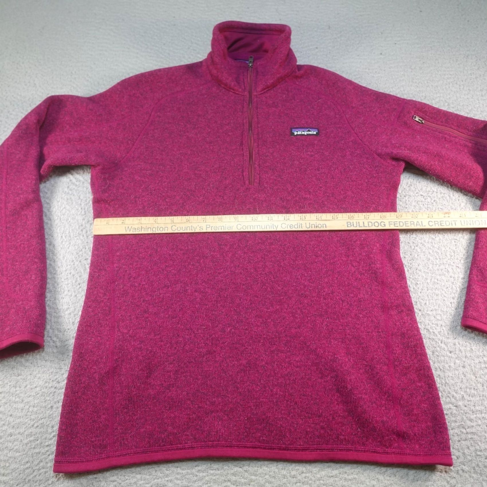Patagonia Patagonia Sweater Womens Large Pink 1/4 Zip Fleece Pullover Thermal Knit Outdoor Size L / US 10 / IT 46 - 5 Thumbnail