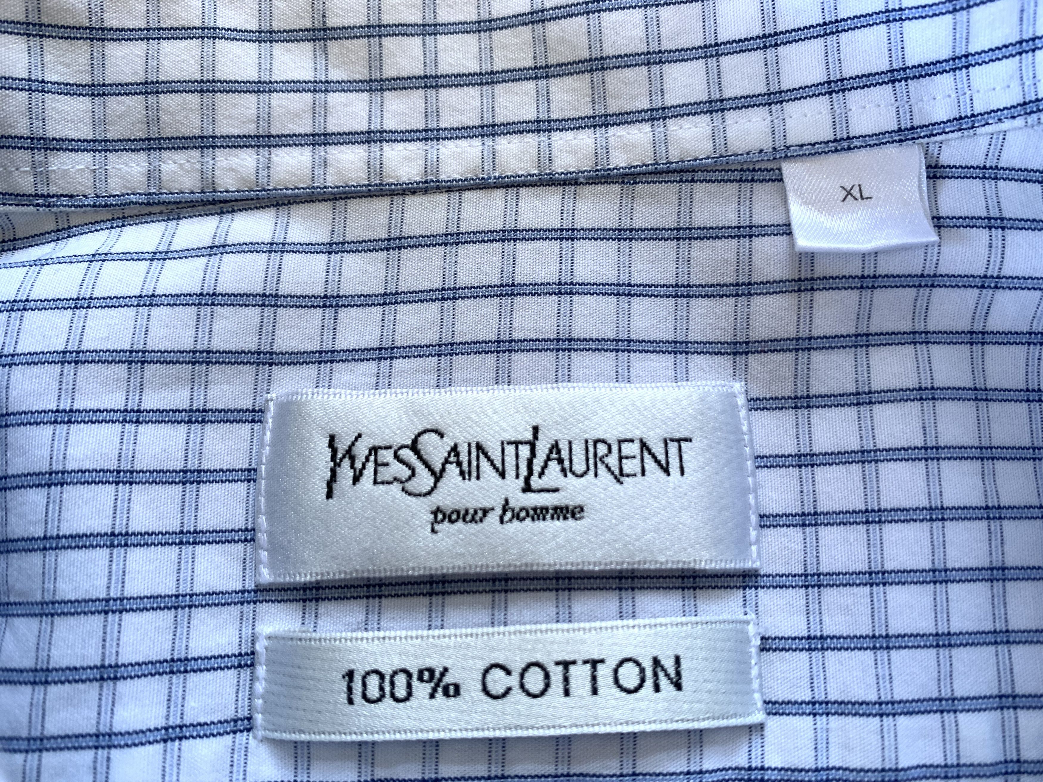 Yves Saint Laurent Vintage Yves Saint Laurent Plaid Long Sleeve Shirt Size US XL / EU 56 / 4 - 6 Thumbnail