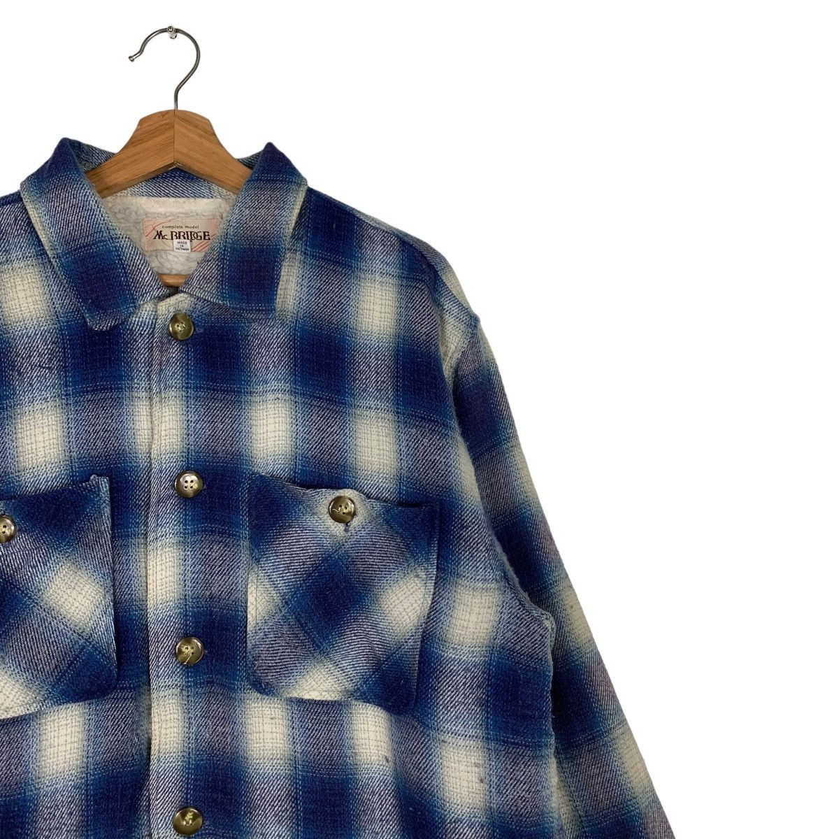 Flannel Mc. BRIDGE Shadow Plaid Sherpa Flannel #0219-C10 Size US M / EU 48-50 / 2 - 5 Thumbnail