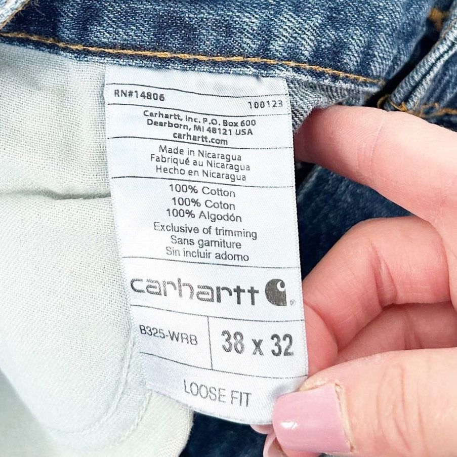 Carhartt Carhartt Loose Straight Jeans Sz 38x32 Size 38" / US 16 / IT 52 - 3 Thumbnail
