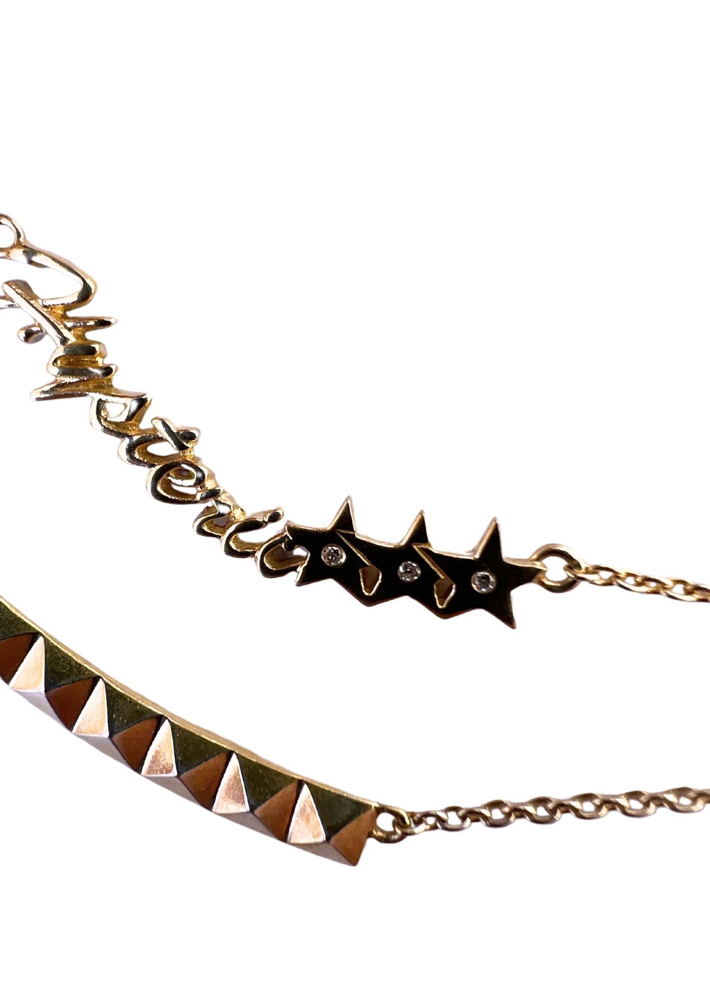 Hysteric Glamour HYSTERIC GLAMOUR Gold Plated Silver Diamond Studded Necklace Size ONE SIZE - 4 Thumbnail