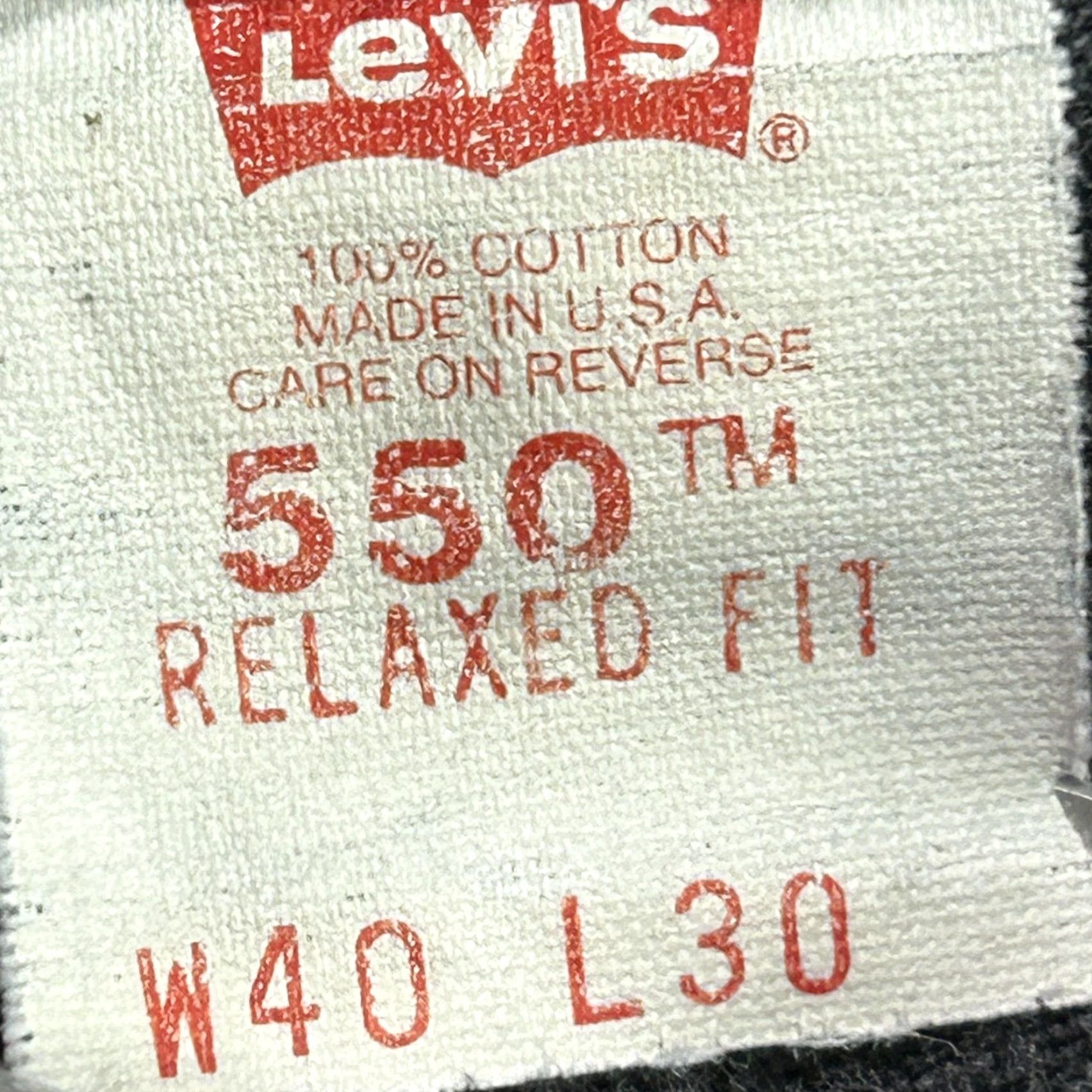 Levi's VINTAGE Levi's 550 Jeans Mens 40x30 Gray Relaxed Tapered Denim Made USA 90s Size US 40 / EU 56 - 5 Thumbnail