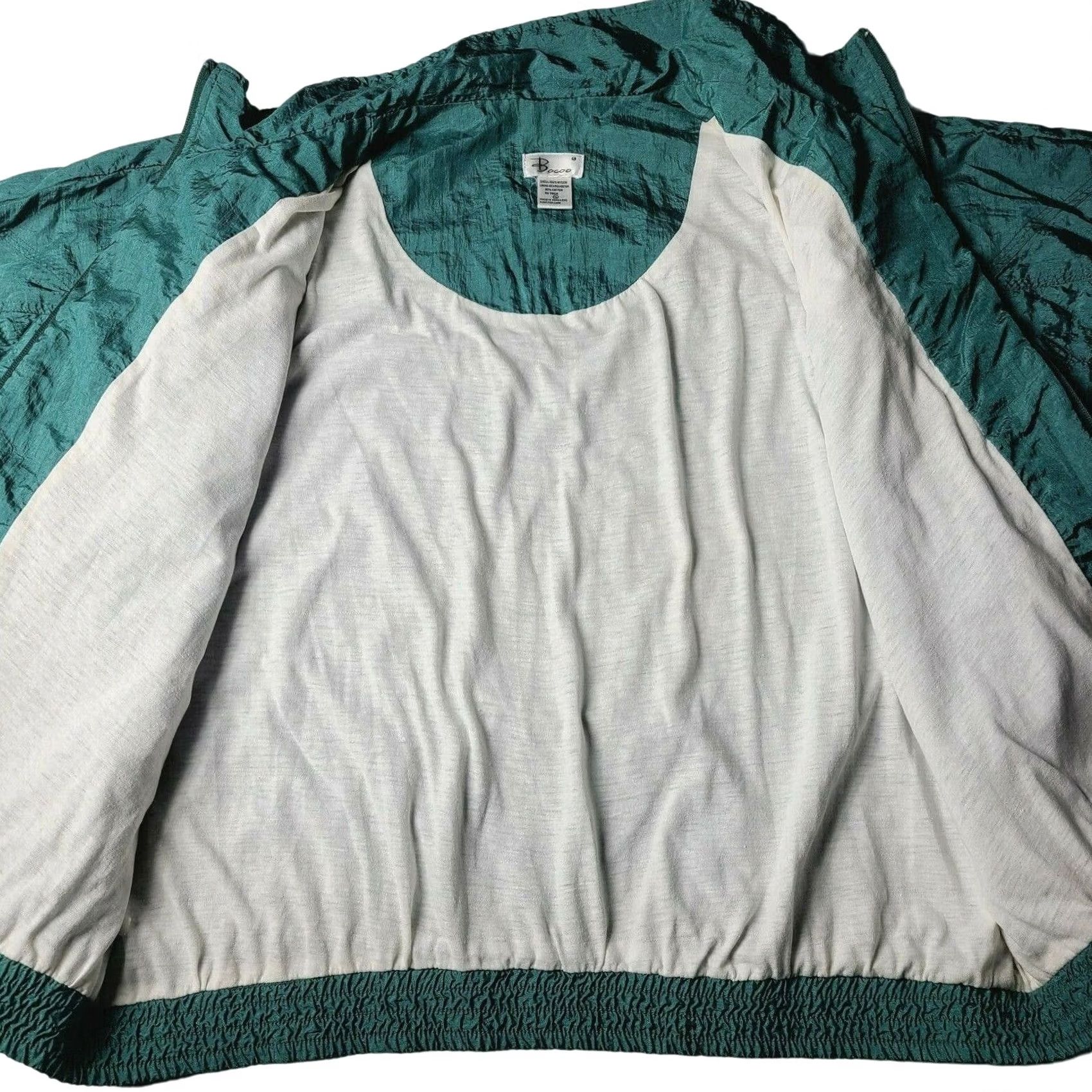 Etro VINTAGE Bocoo Windbreaker Full Zip Track Jacket Womens Size XL Lined Retro Green Size XL / US 12-14 / IT 48-50 - 2 Thumbnail