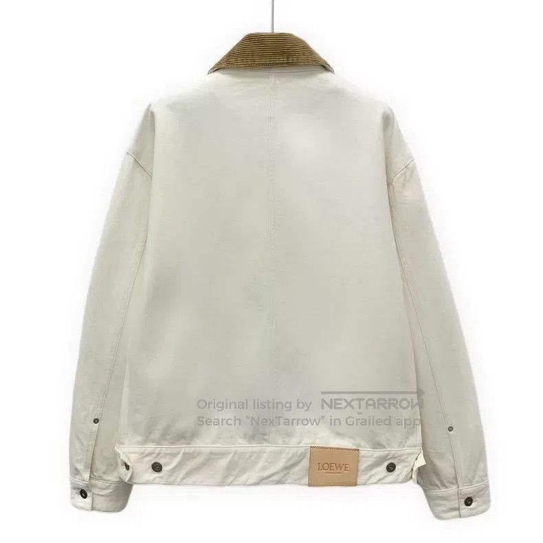 Loewe Loewe White cotton collar zipper long sleeve jacket Size US M / EU 48-50 / 2 - 2 Thumbnail