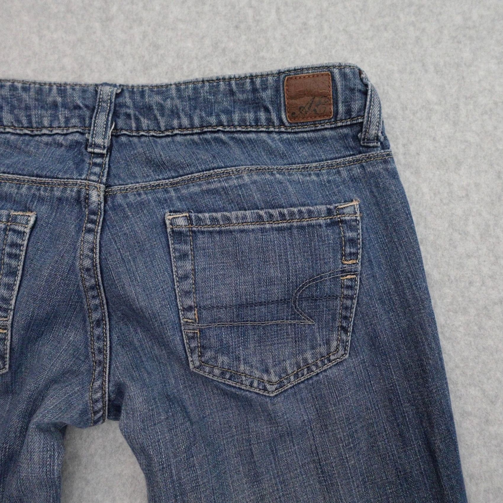 American Eagle Outfitters VINTAGE American Eagle 77 Straight Jeans Womens 2 Short Blue Medium Wash Denim Size 26" / US 2 / IT 38 - 3 Thumbnail