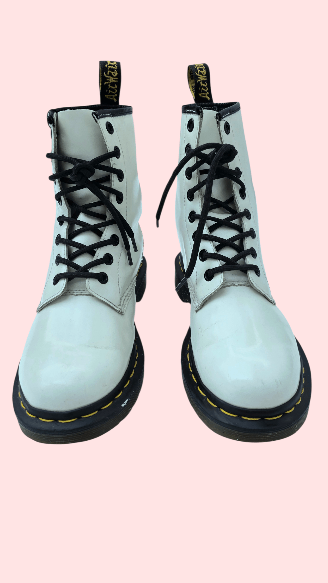 Dr. Martens Dr. Martens 1460 White Leather Boots-FASHIONELLA Size US 7 / IT 37 - 4 Thumbnail