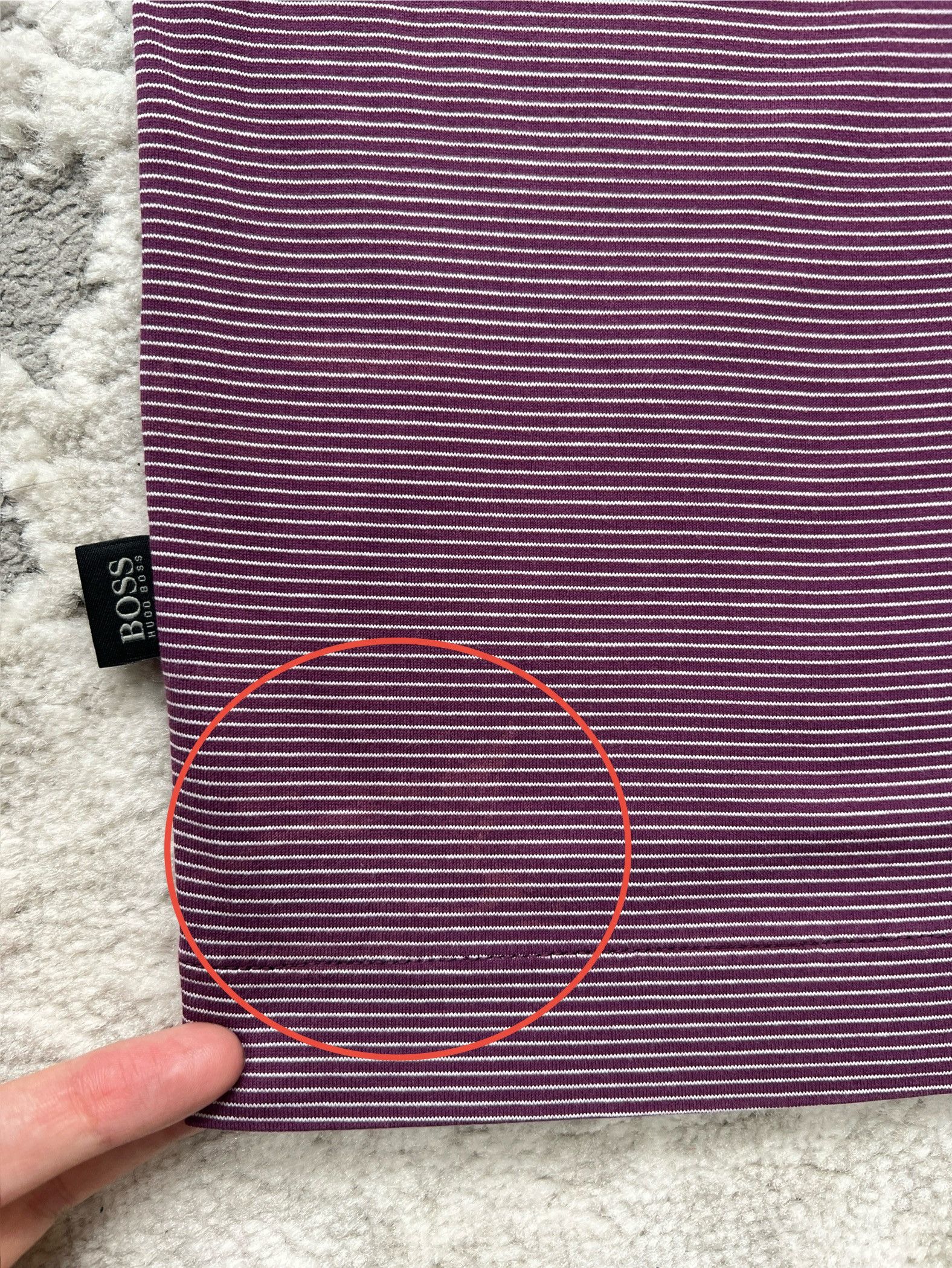 Hugo Boss Hugo Boss Purple Micro-Striped Polo Shirt – Size L Size US L / EU 52-54 / 3 - 13 Thumbnail