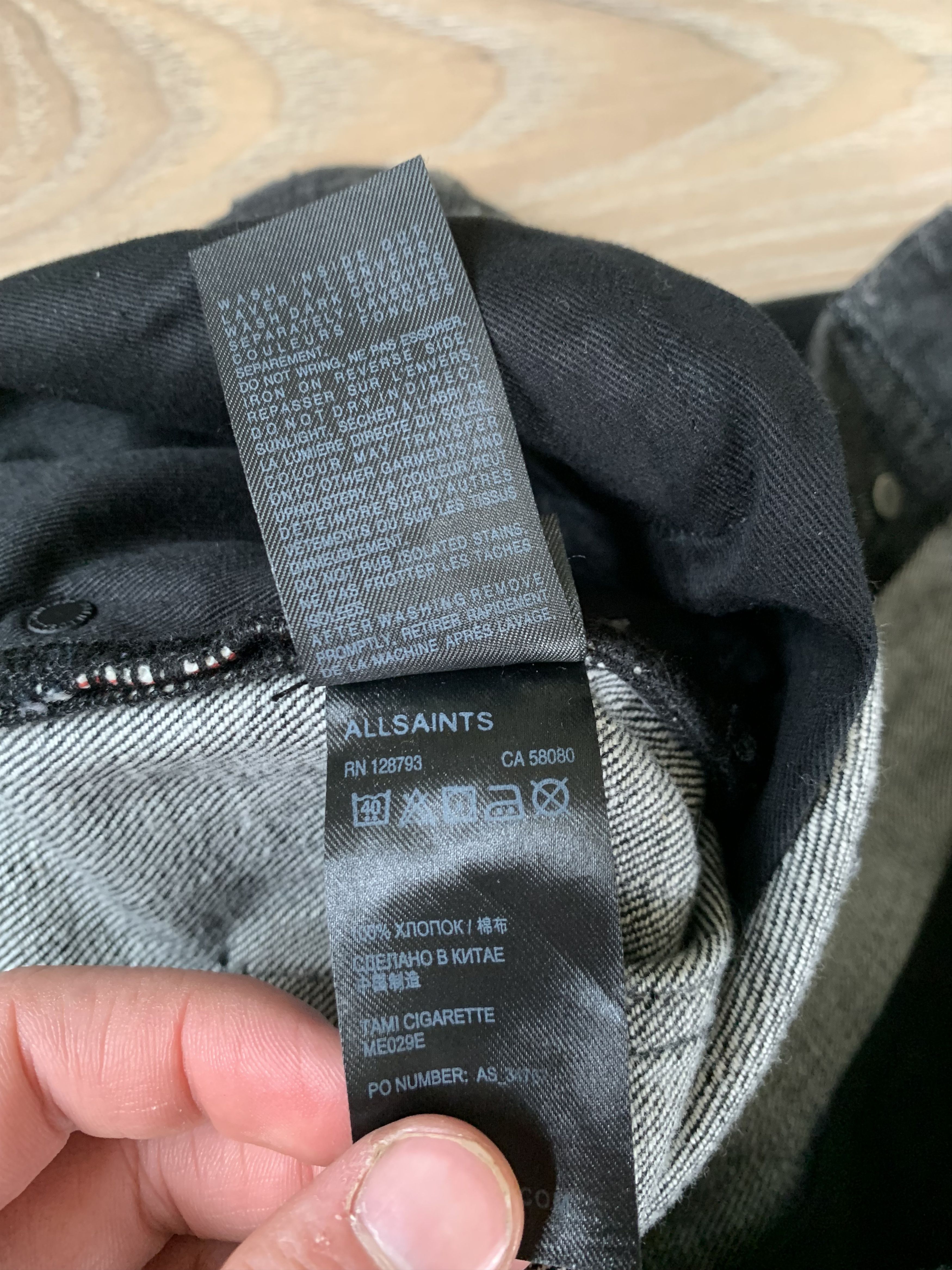 Allsaints × Japanese Brand AllSaints NWT Cigarette Skinny Fit Stretch Jeans Size US 28 / EU 44 - 11 Thumbnail