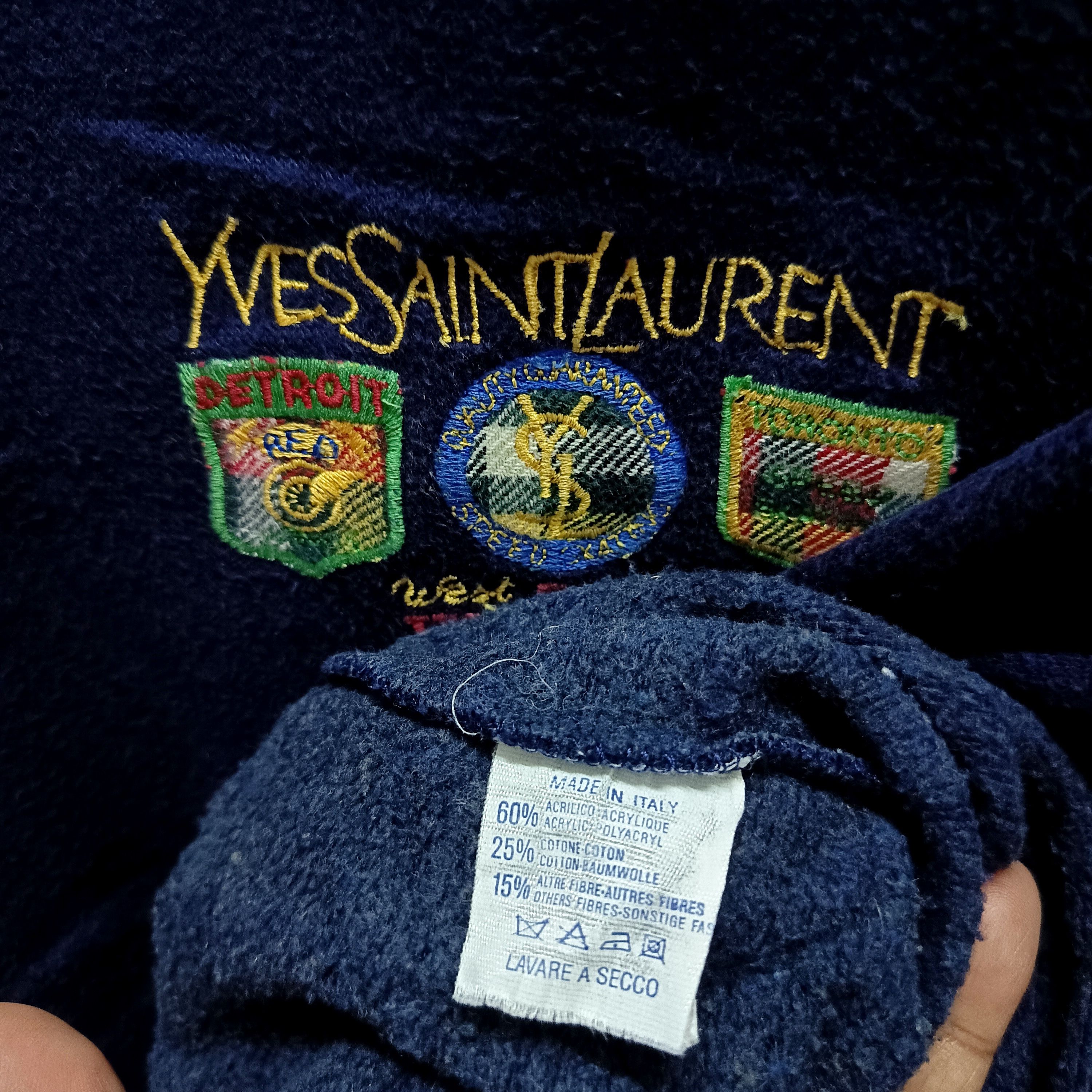 Yves Saint Laurent YSL YVES SAINT LAUREN DARK BLUE EMBROIDERY SWEATSHIRT 🔥 Size US M / EU 48-50 / 2 - 5 Thumbnail