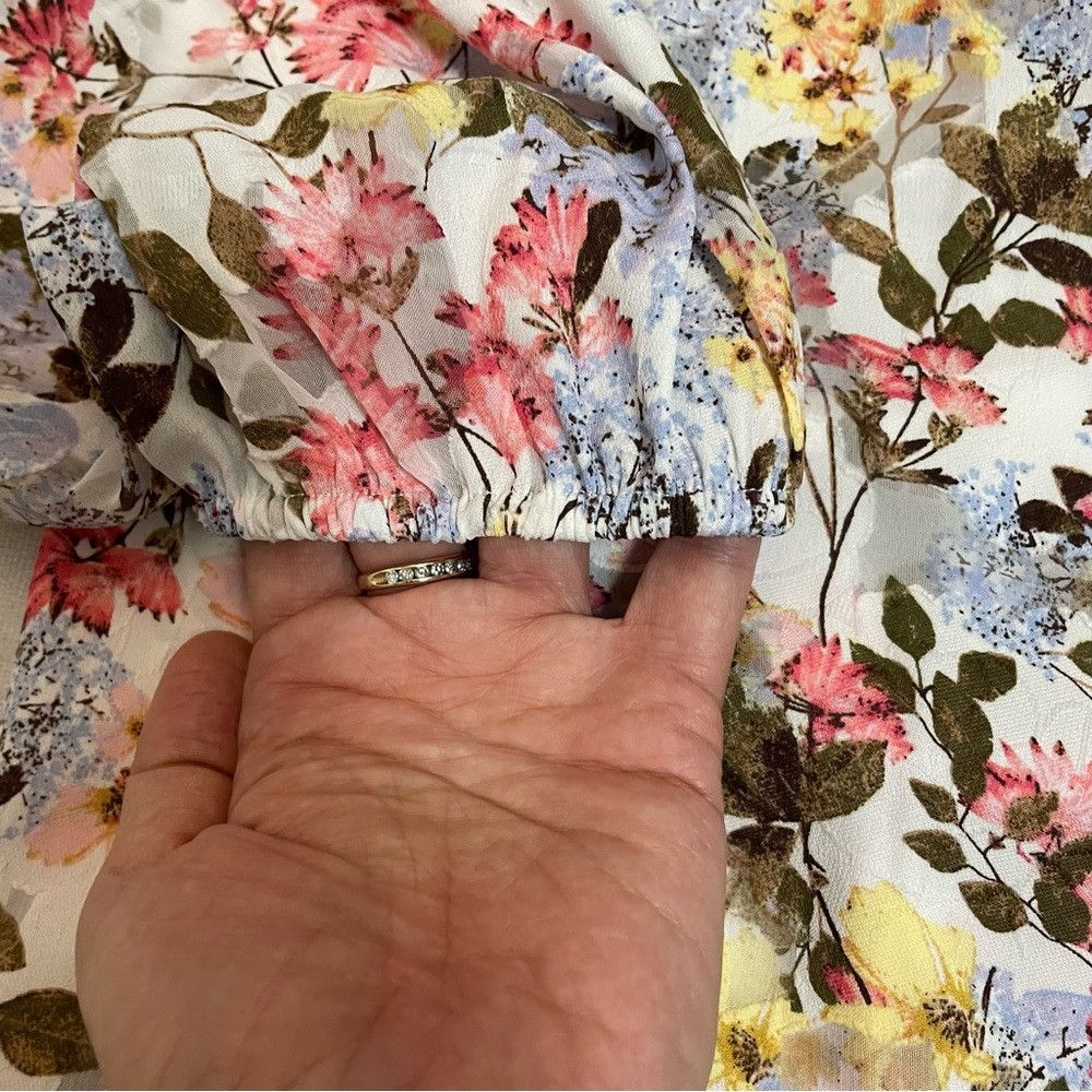 Other New Lane Bryant Classic Crop Sheer Full-Wrap Floral Long Sl Size 3XL / US 20-22 - 8 Thumbnail