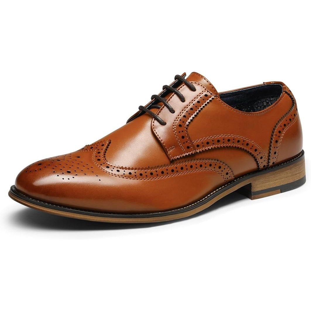 Other Bruno Marc Men's Size 10.5 Brown Faux Leather Oxford Shoes Size US 10.5 / EU 43-44 - 1 Thumbnail