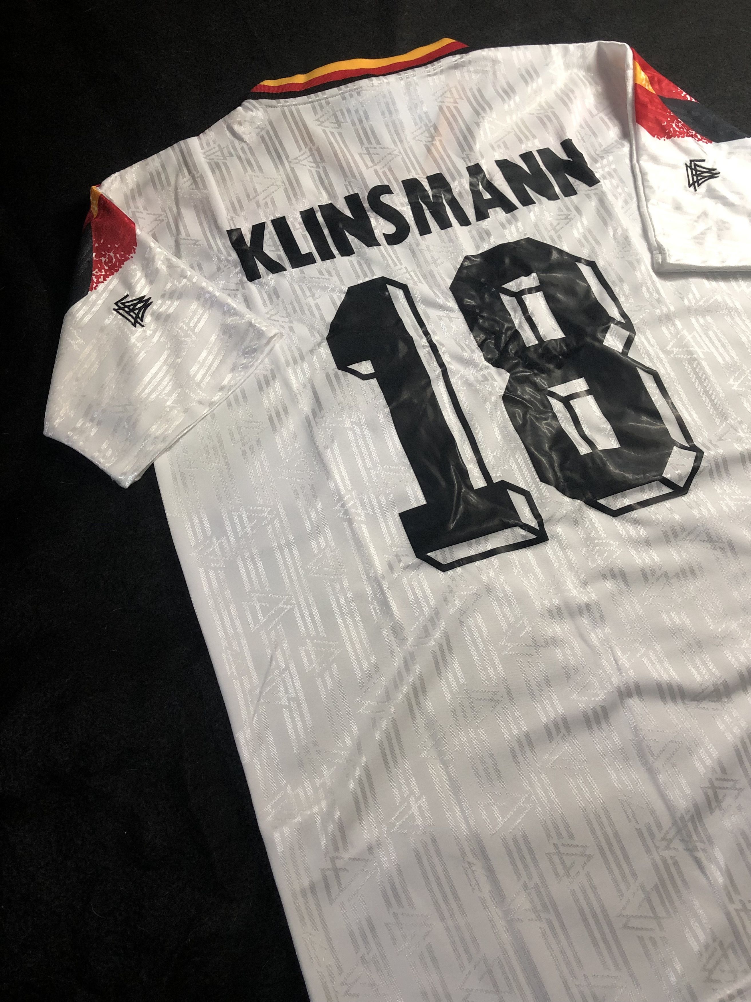 Vintage 1994 German Klinsmann Home Soccer Jersey Size US L / EU 52-54 / 3 - 4 Thumbnail