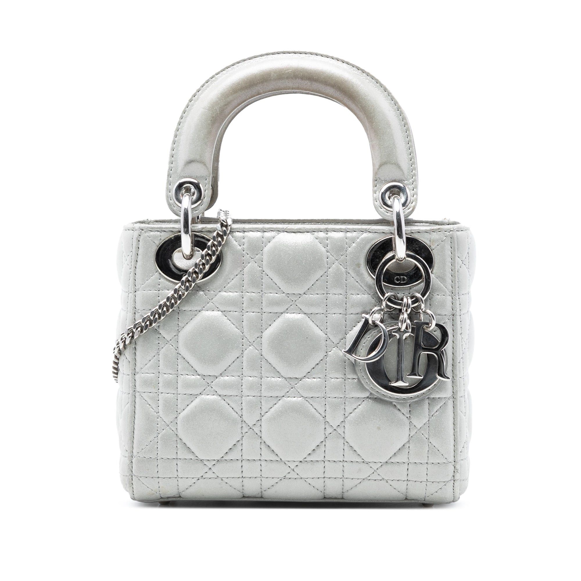 Dior Mini Iridescent Lambskin Cannage Lady Dior Size ONE SIZE - 1 Thumbnail