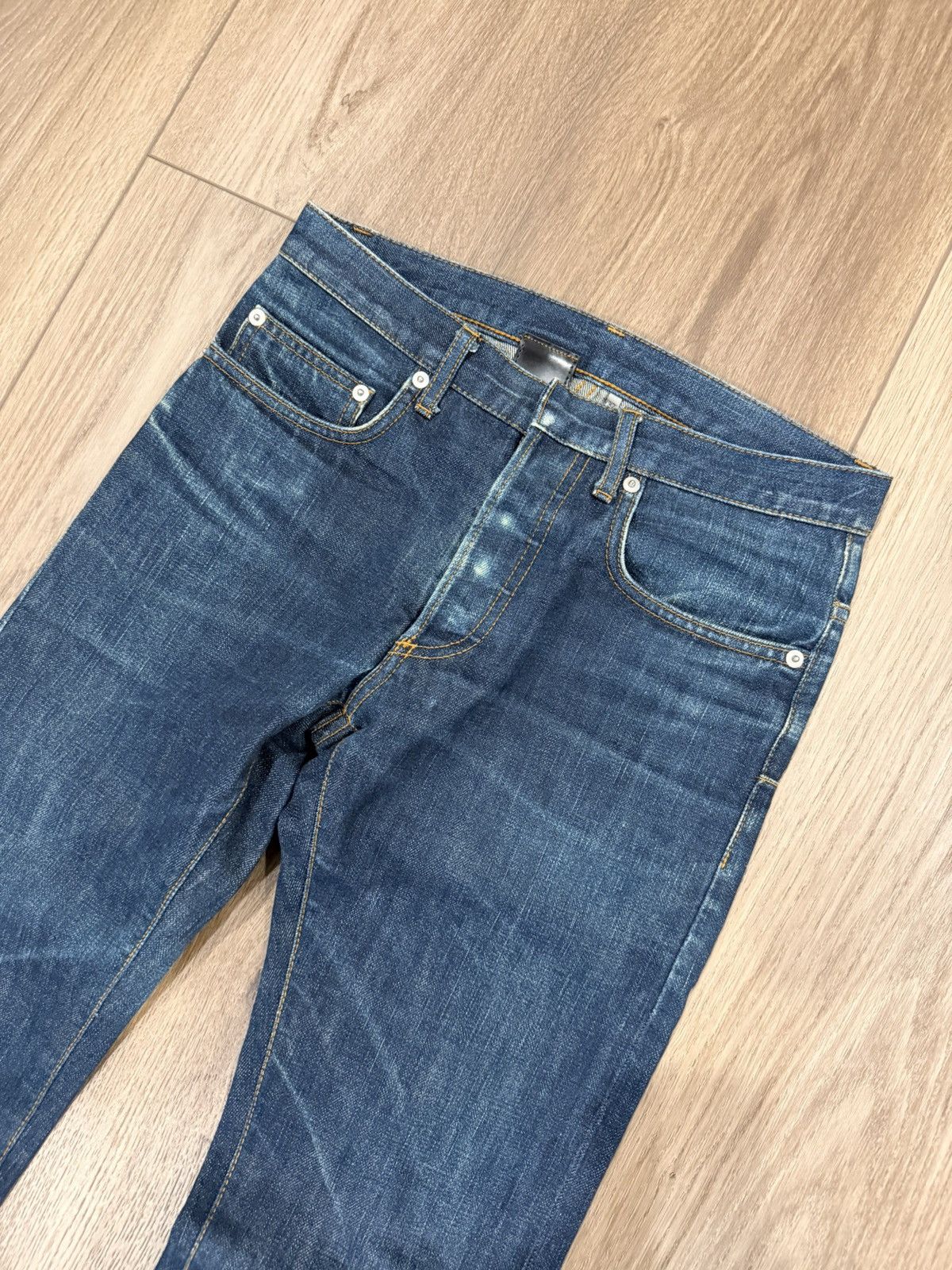 Dior Raw Blue Dior Jeans Size US 27 - 2 Thumbnail