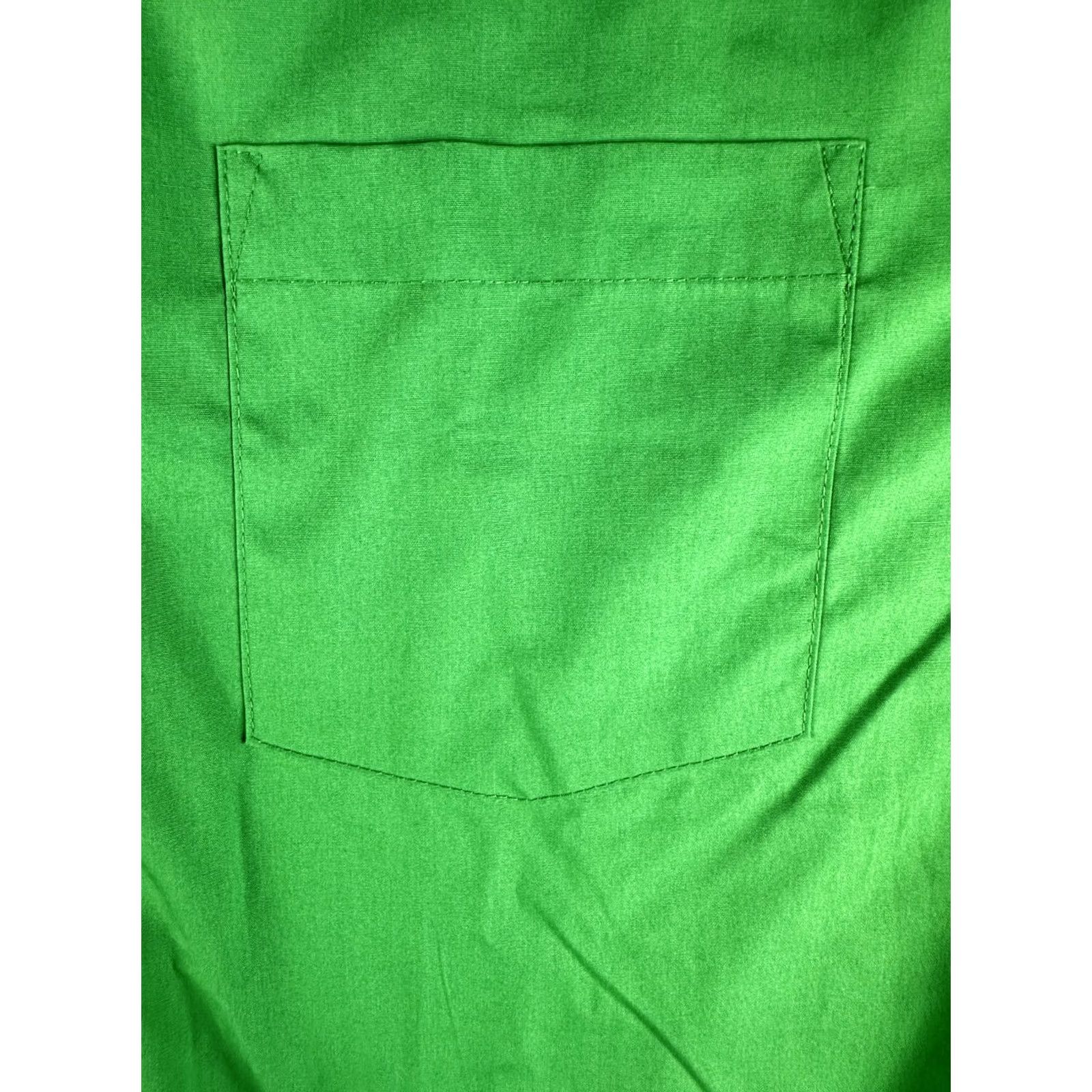 Vintage Gioberti Shirt Mens XL Button Up Classic Fit Green Cotton Blend Pocket NEW Size US XL / EU 56 / 4 - 5 Thumbnail