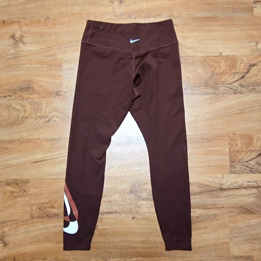 Nike Nike Dri-FIT Womens Leggings Brown Gym Activewear Pants M Size 25" / US 0 / IT 36 - 1 Thumbnail