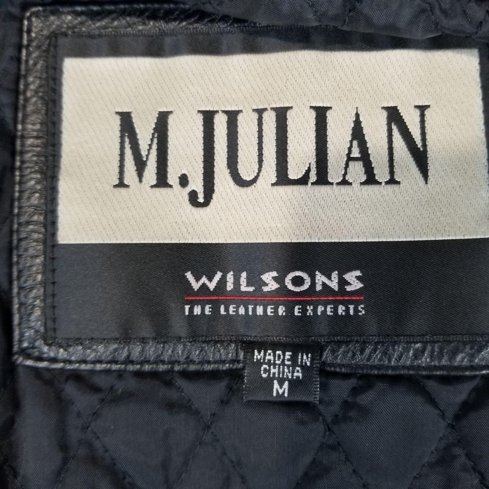 Wilsons Leather M Julian Leather Jacket Mens Medium Wilsons Zip Quilted Size US M / EU 48-50 / 2 - 3 Thumbnail
