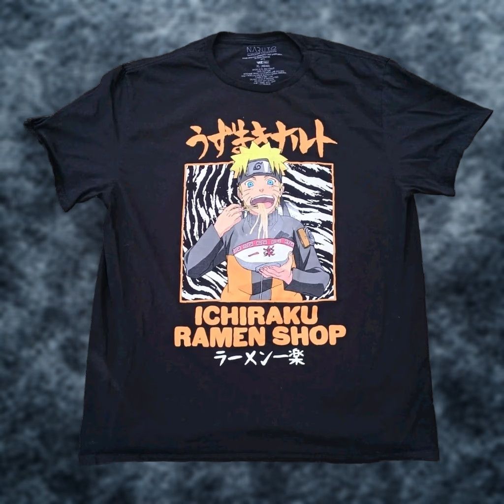 Vintage VINTAGE Naruto Shirt Mens XL Shippuden Ichiraku Ramen Shop 2002 Shirt Y2K Black Crew Neck Short Sleeve Graphic Print Men XL Naruto Anime 2002 Mens Size US XL / EU 56 / 4 - 1 Thumbnail