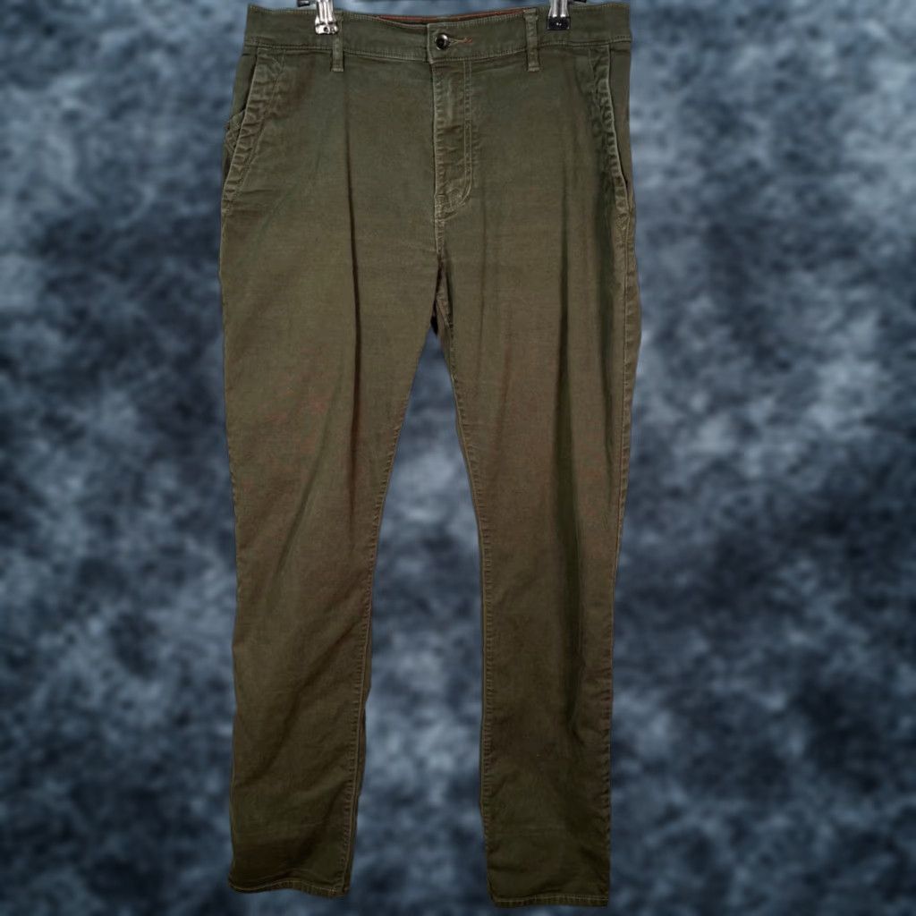 Raleigh Denim Raleigh Denim Mens Size 31 Jones Olive Green Tapered Leg Denim Jeans Size US 31 - 1 Thumbnail