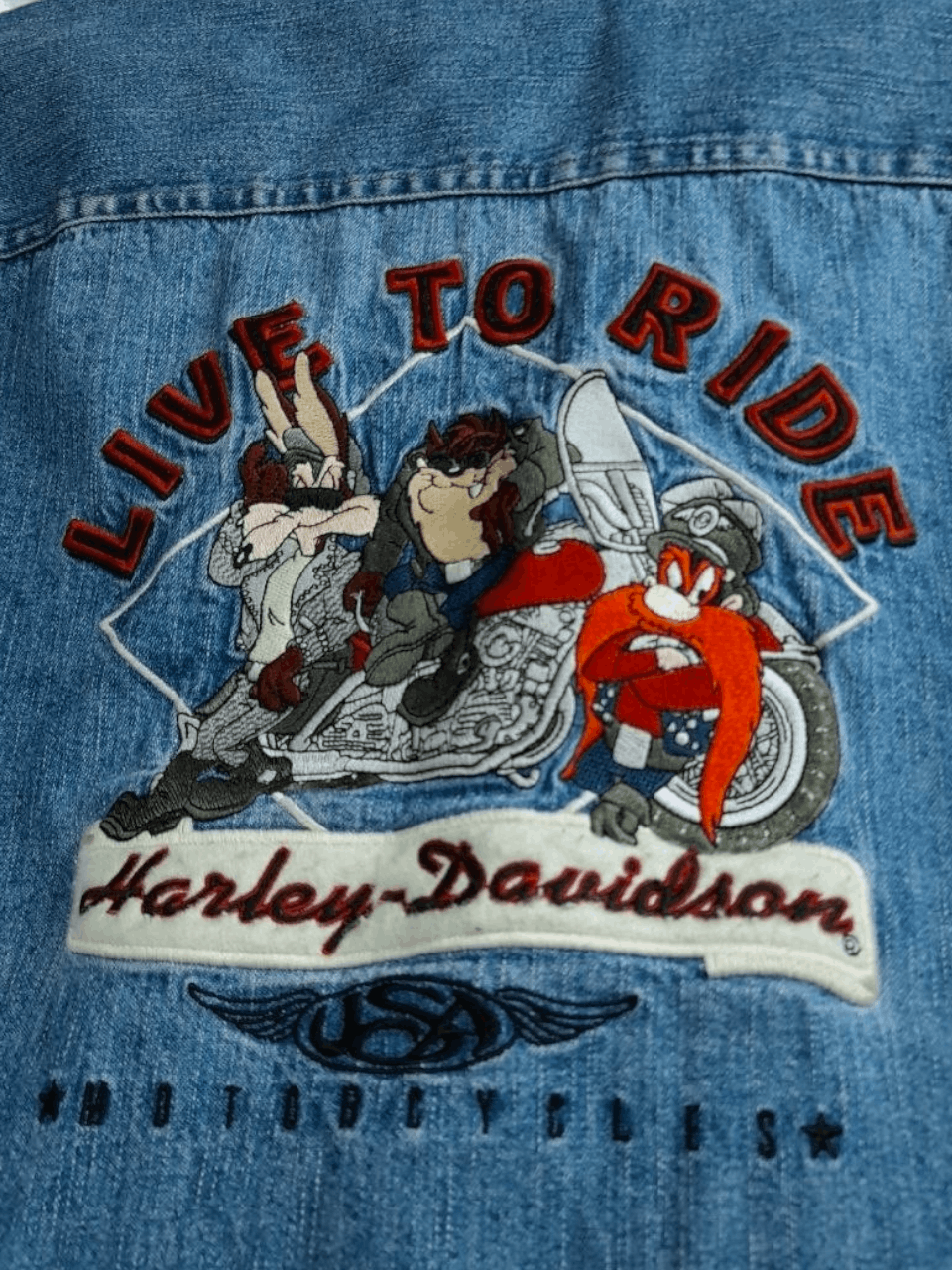 Disney Harley Davidson Jeans Denim Long Sleeve Shirt Jacket Vintage Size US M / EU 48-50 / 2 - 3 Thumbnail