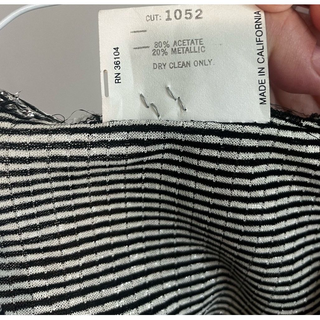 Vintage Vintage 90s California Silver Black Wrap Crop Top Small Med Size M / US 6-8 / IT 42-44 - 4 Thumbnail