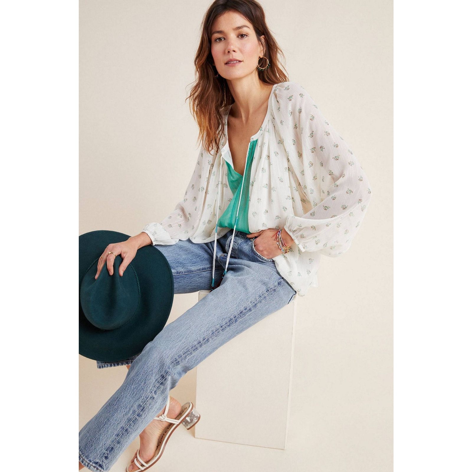 Anthropologie New Anthropologie Daniel Rainn Kaya Peasant Blouse $128 SP Size S / US 4 / IT 40 - 3 Thumbnail