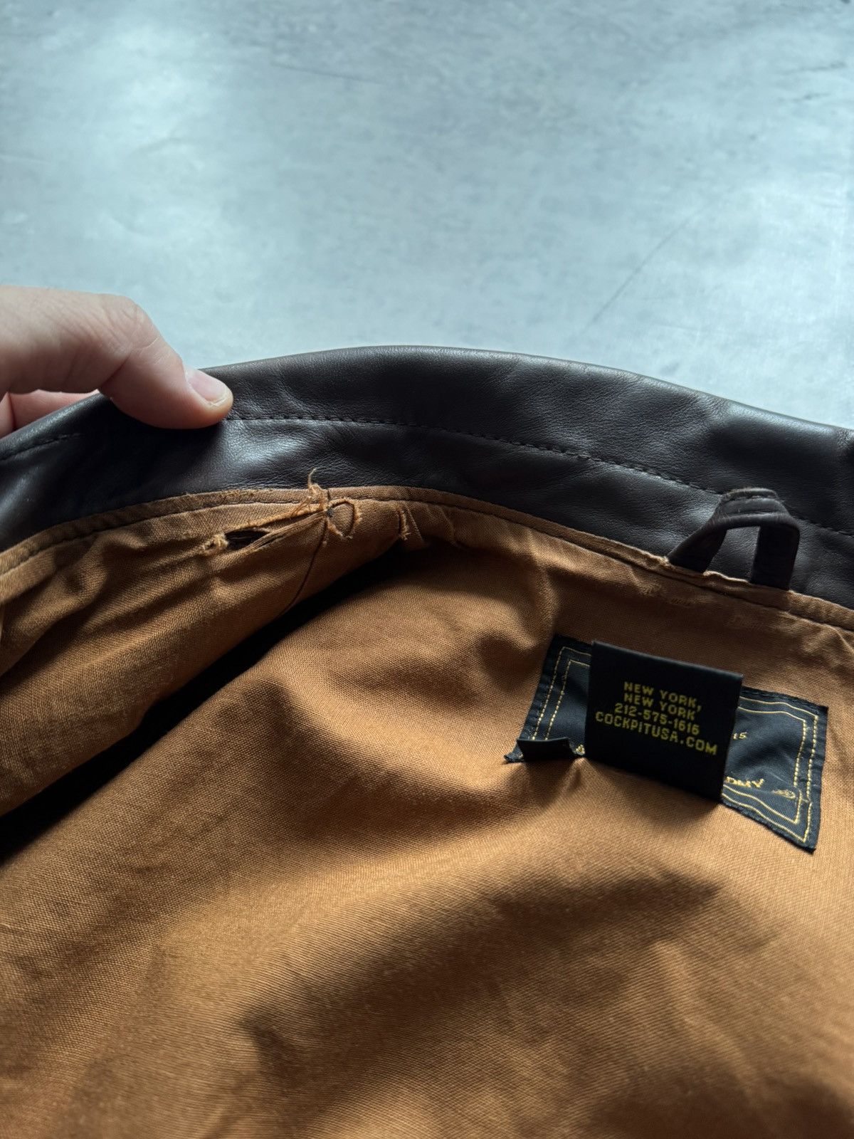 Cockpit USA Cockpit vintage leather jacket brown zip bomber Size US M / EU 48-50 / 2 - 10 Thumbnail