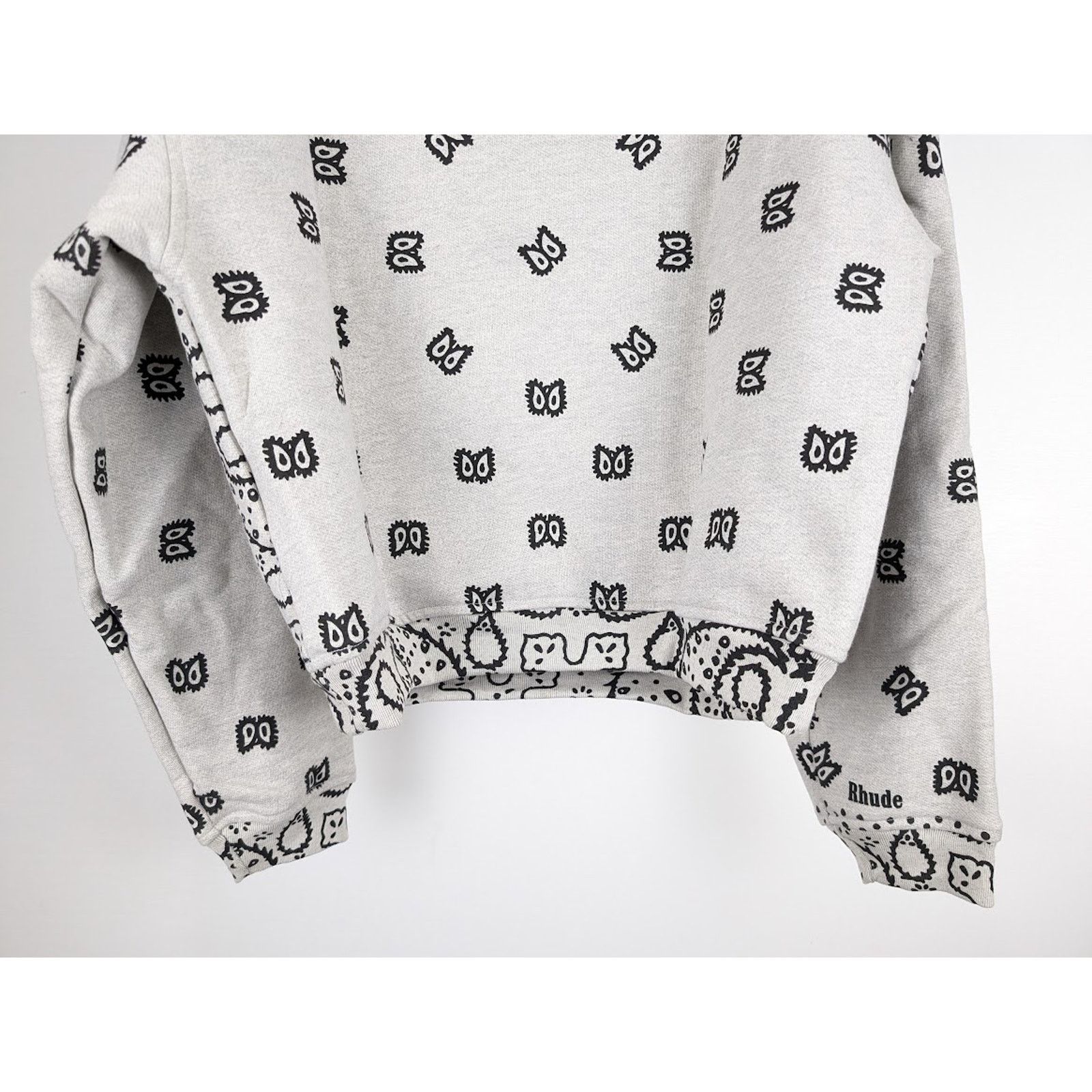 Rhude o1rshd1 Rhude Bandana Hoodie in Heather Grey Size US S / EU 44-46 / 1 - 14 Thumbnail