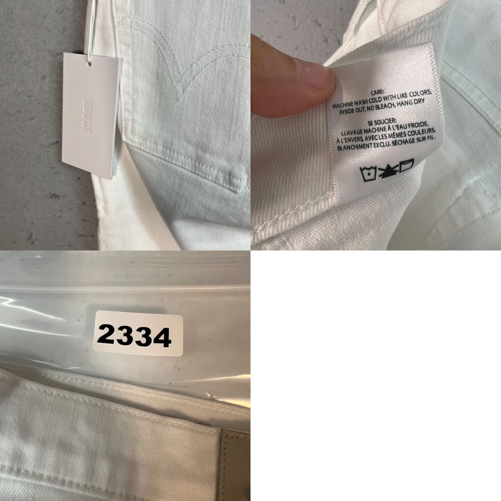 Edwin Edwin Jamie Boyfriend Jeans Womens Size 32 White Denim Cotton Blend Size 24" / US 00 / IT 34 - 9 Thumbnail