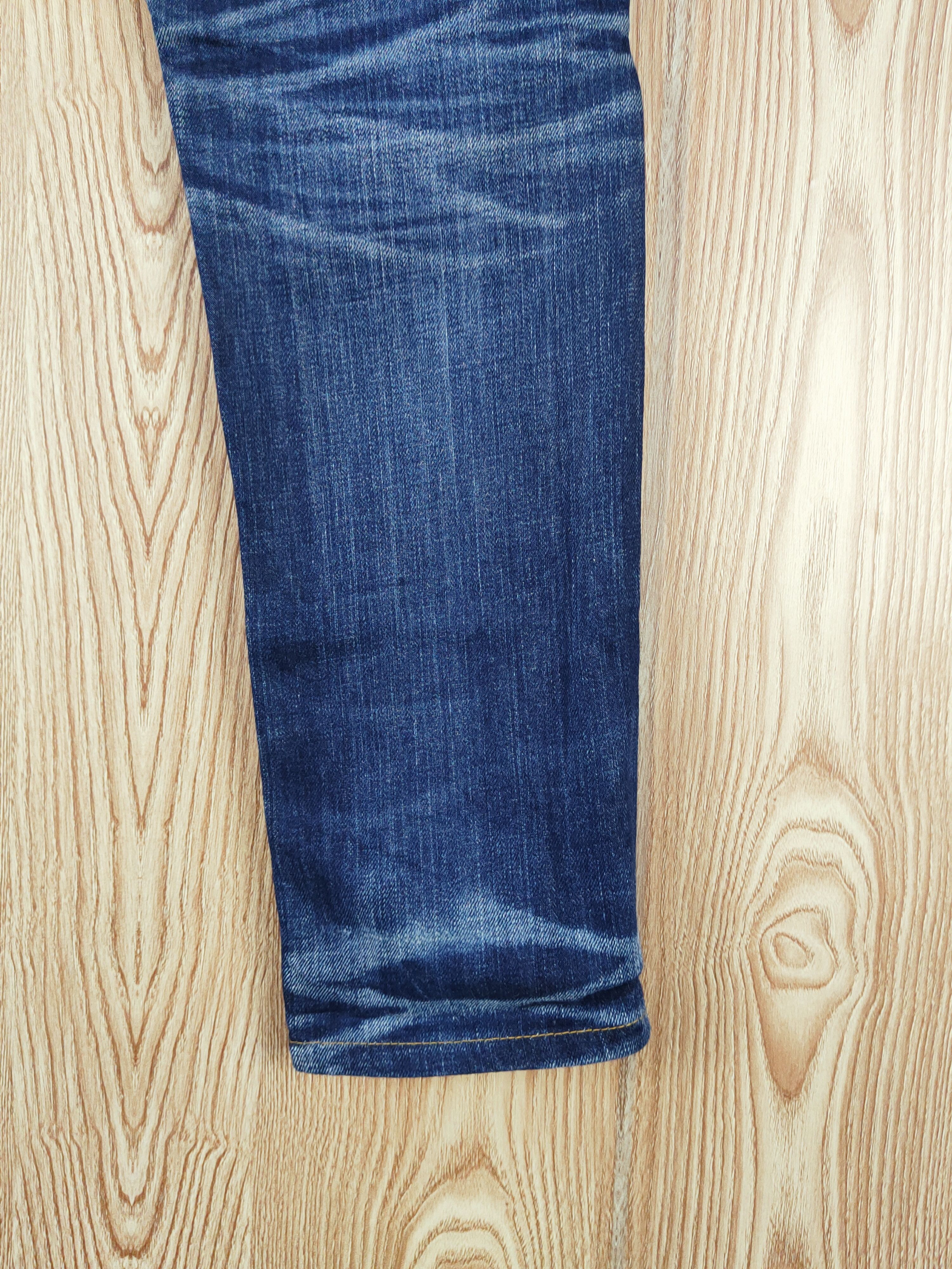 Japanese Brand Lip Star Dark Blue Distressed Ripped Jeans #W222 Size 31" - 13 Thumbnail