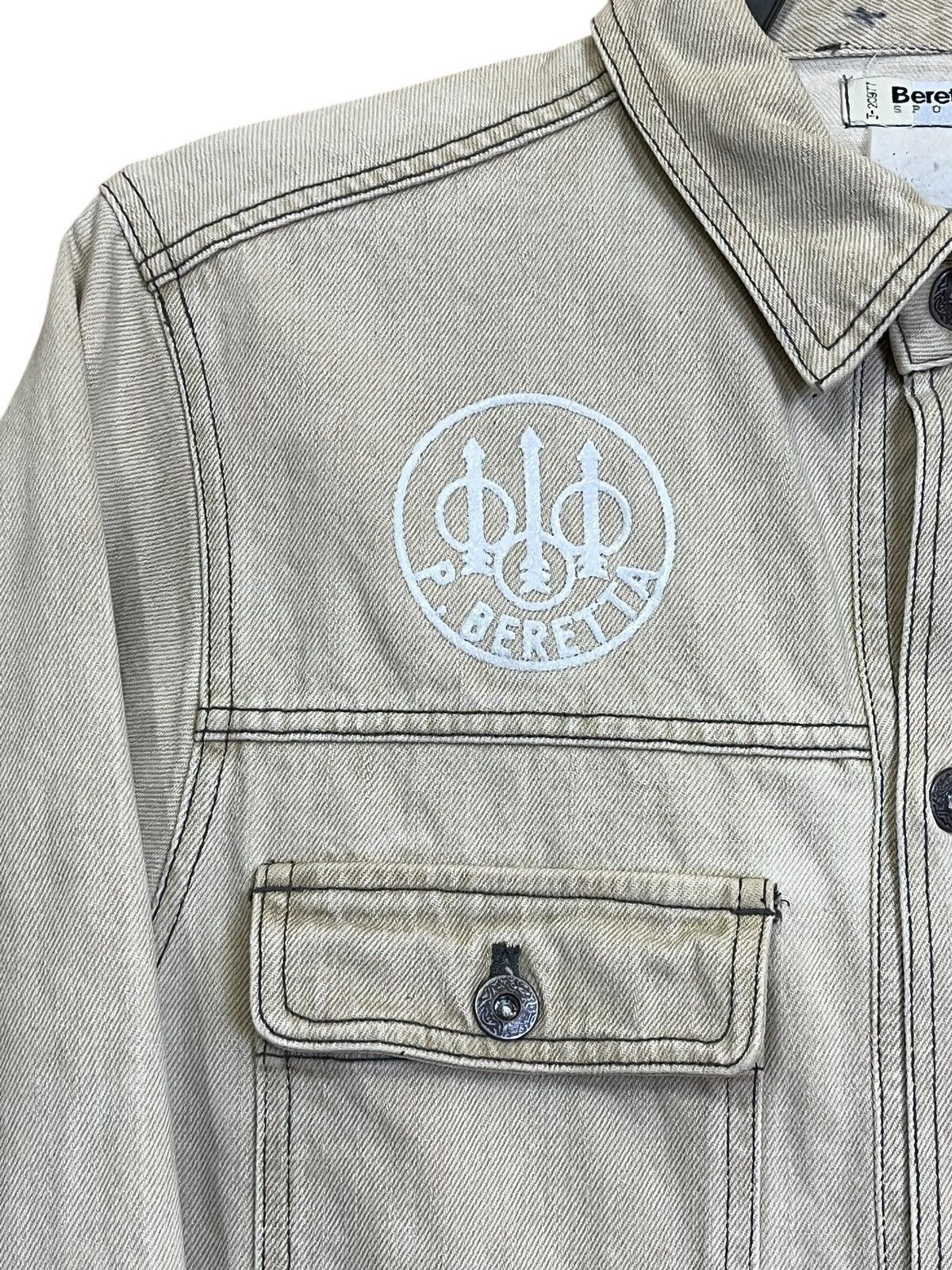 Beretta VINTAGE BERETTA BIG PRINTED TRUCKER DENIM JACKET Size US M / EU 48-50 / 2 - 7 Thumbnail