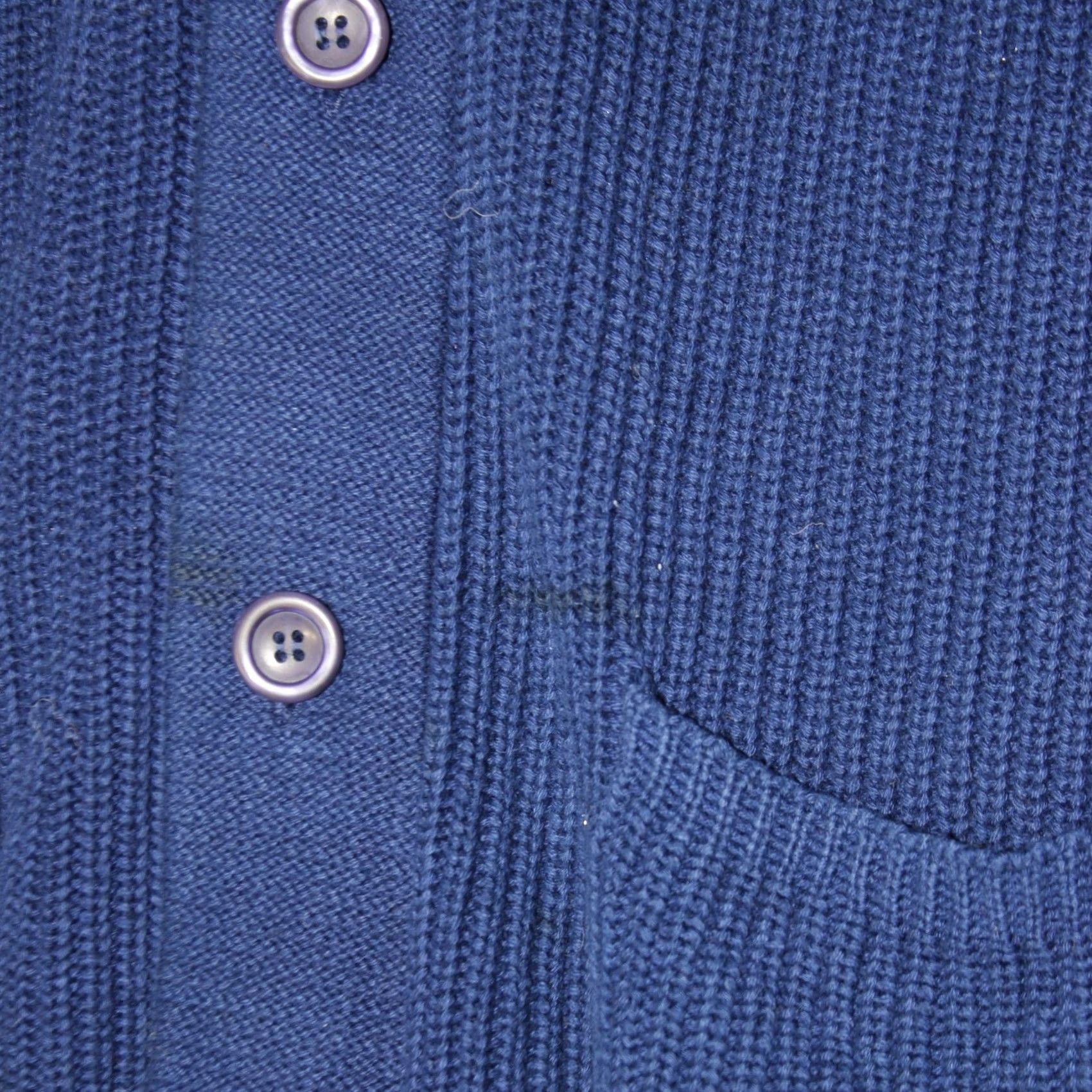 Lyle & Scott VINTAGE Lyle & Scott Cardigan Mens S Blue Shawl Collar Cotton Sweater Size US S / EU 44-46 / 1 - 6 Thumbnail