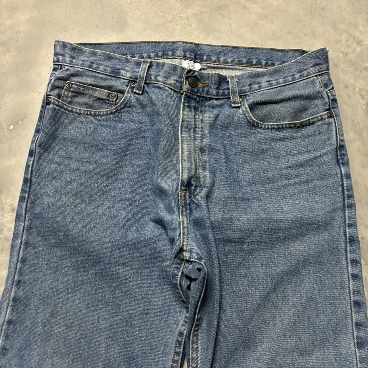 Japanese Brand × Vintage Crazy Vintage Y2K/2000s Grunge Medium Wash Essential Denim Jeans! Size US 34 / EU 50 - 5 Thumbnail