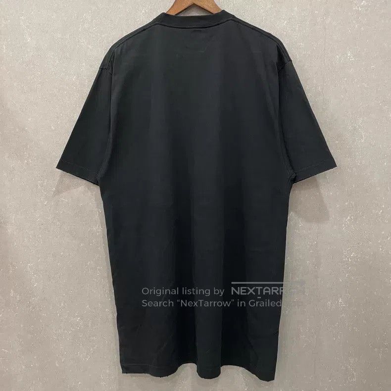 Balenciaga Balenciaga Embroidered Distressed Black Short Sleeve T-Shi Size US L / EU 52-54 / 3 - 2 Thumbnail