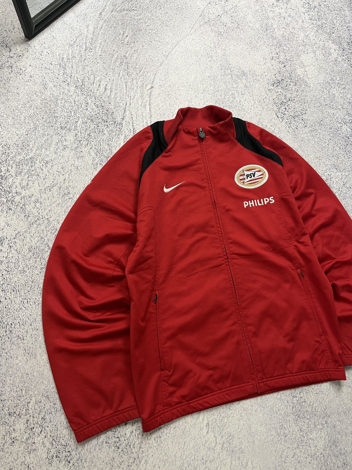 Nike Vintage Nike PSV Philips Track Jacket 2000s Soccer Football Size US S / EU 44-46 / 1 - 3 Thumbnail