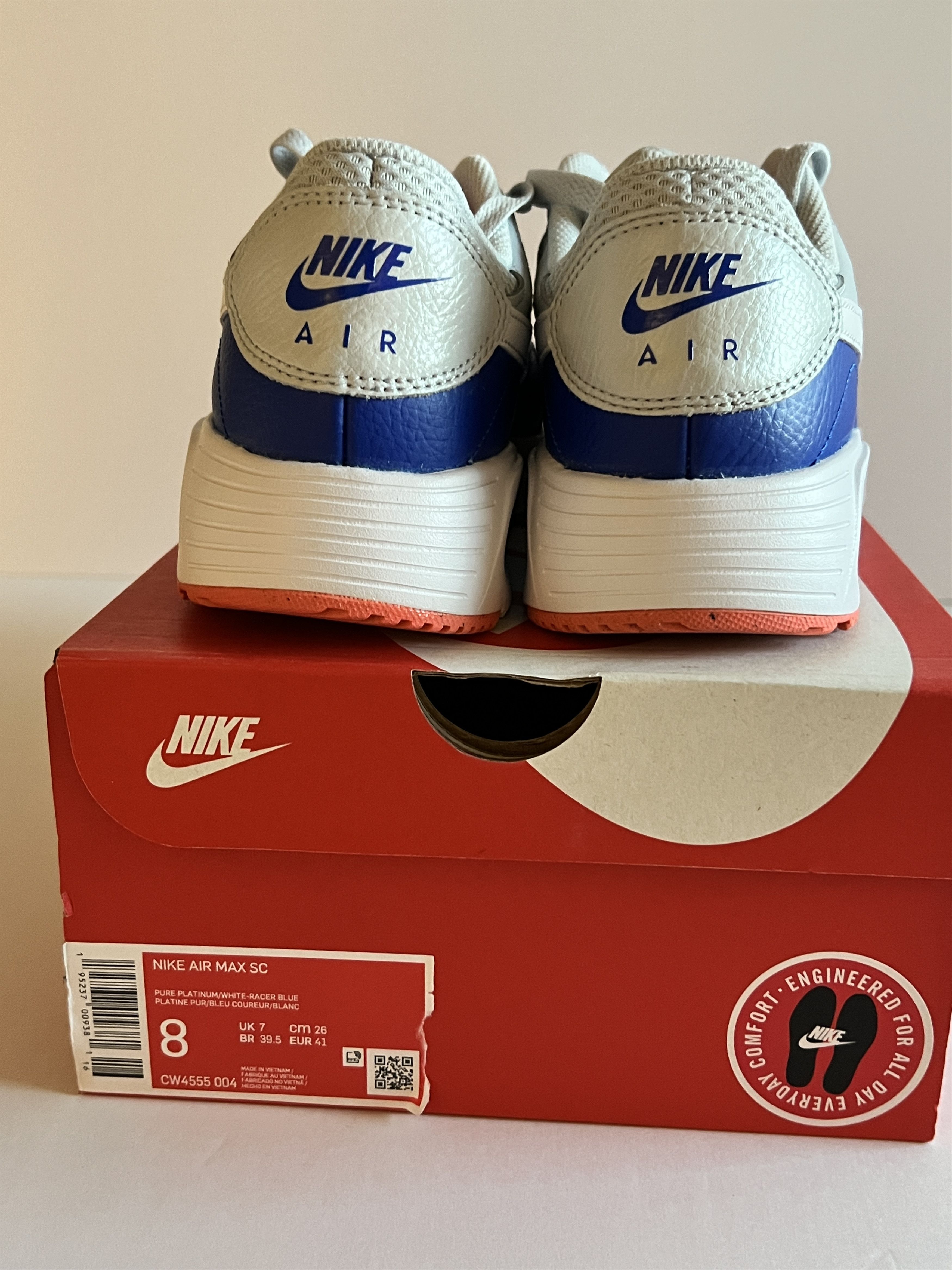 Nike Nike Men's Air Max SC Pure Platinum / Racer Blue Size 8 US Size US 8 / EU 41 - 9 Thumbnail