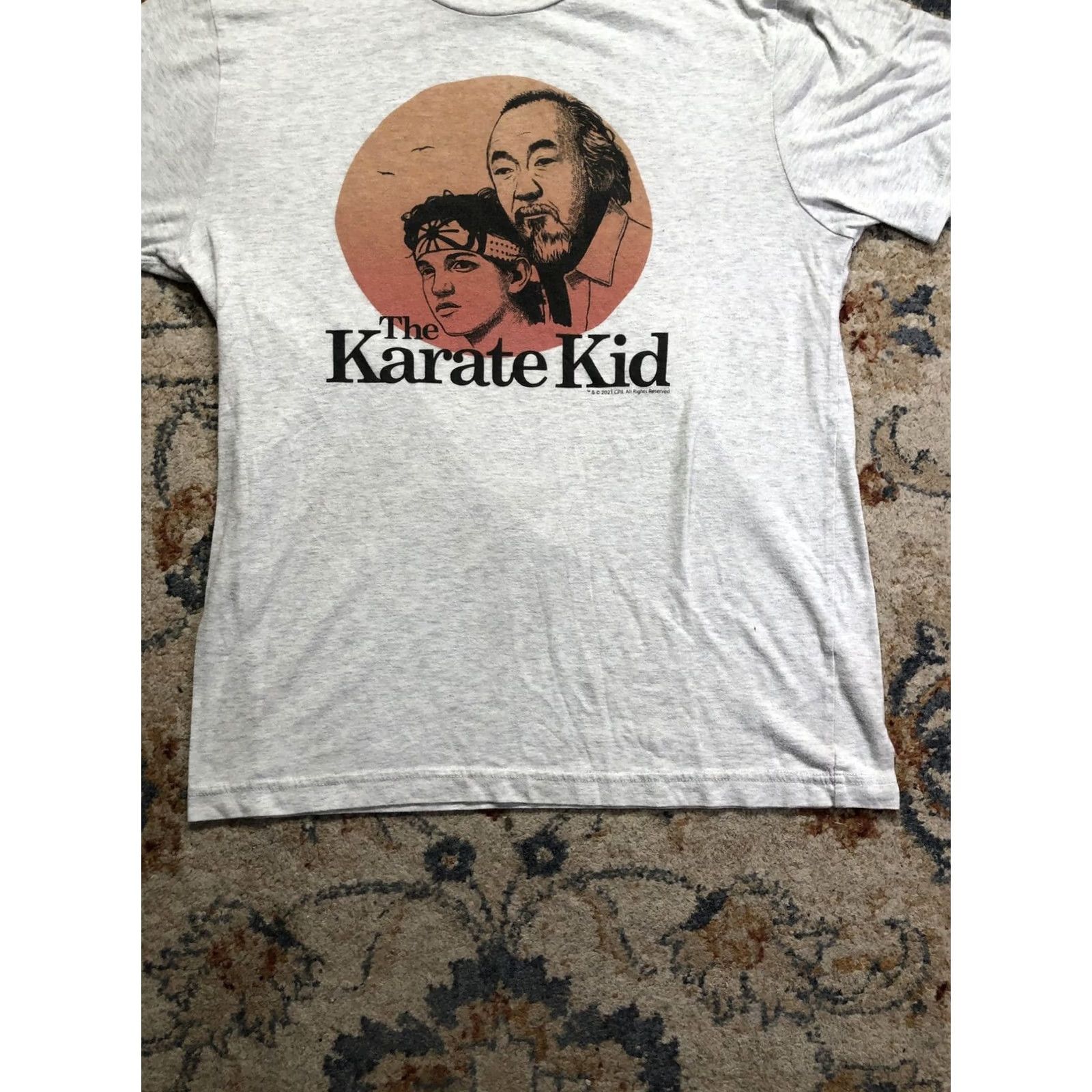 Vintage VINTAGE Homage Karate Kid Shirt Mens Medium Gray Mr Miyagi Daniel Graphic Tee Made USA Size US M / EU 48-50 / 2 - 5 Thumbnail