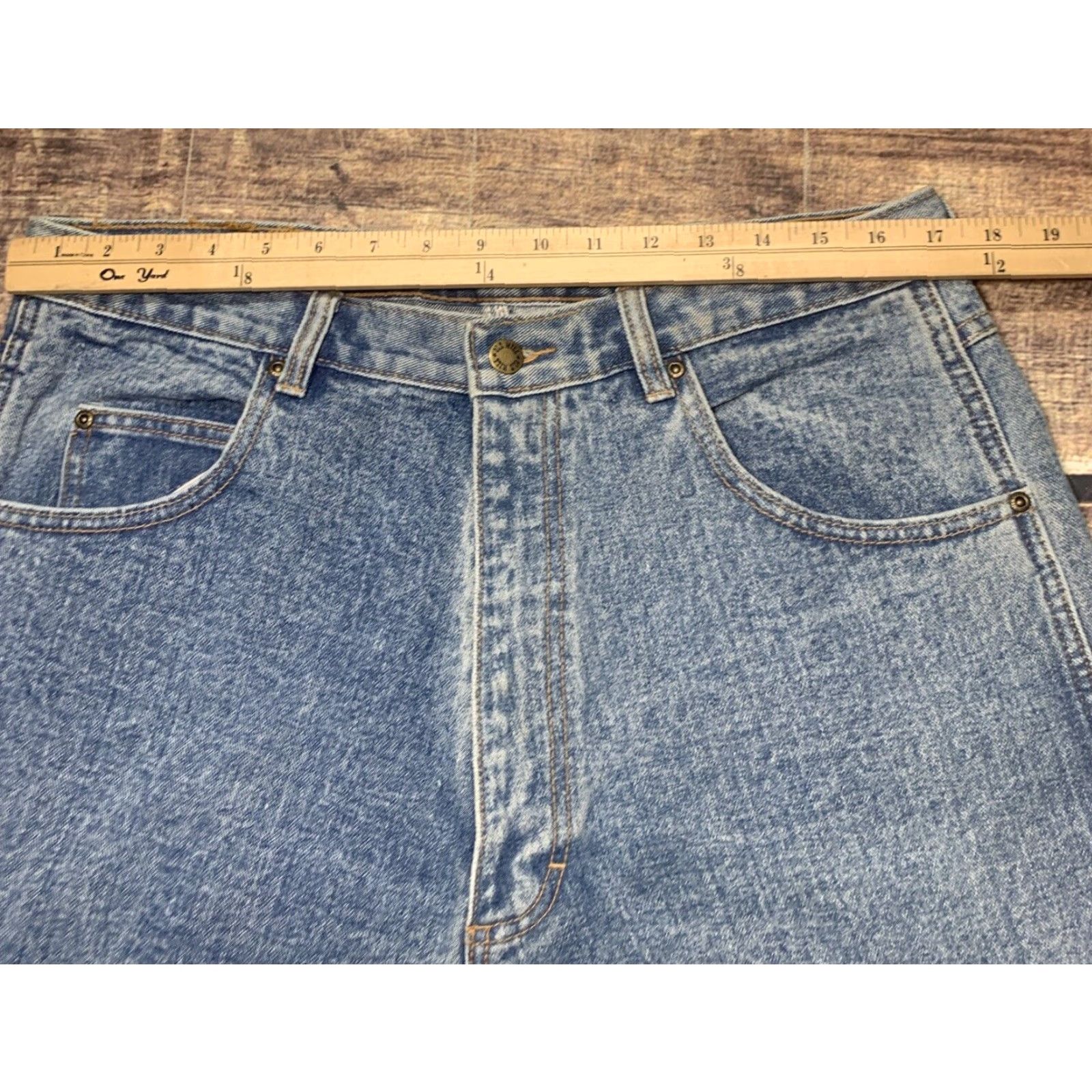 Denime Old Mill Jeans Men 5 Pocket Denim Relaxed Fit 38x36 Straight Leg Cotton Blue Blue Jeans, 5-Pocket, Regular Size, Mens, Vintage: No, Casual Work Size US 38 / EU 54 - 6 Thumbnail