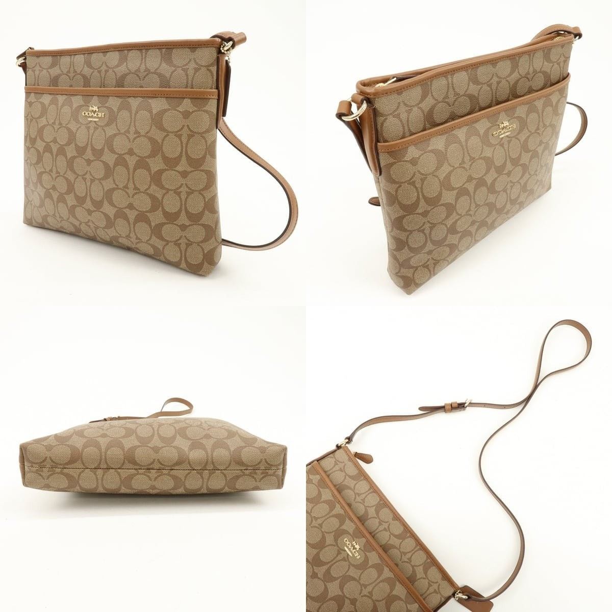 Coach Coach Signature PVC Coated Canvas Crossbody Bag Brown Size ONE SIZE - 3 Thumbnail