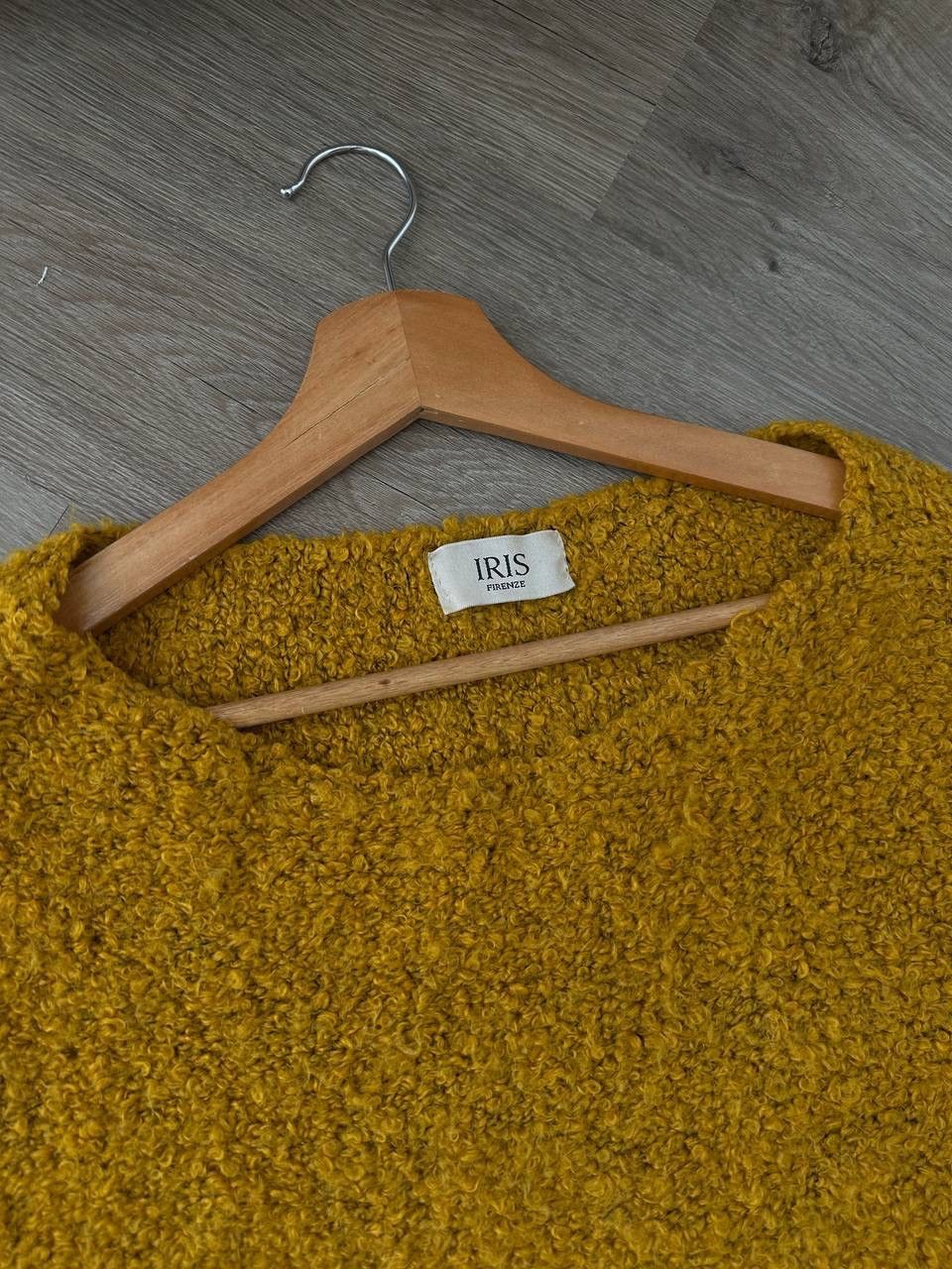 Iris von Arnim × Vintage Vintage Iris Firenze Yellow Cardigan Poncho Sweater Size US L / EU 52-54 / 3 - 6 Thumbnail