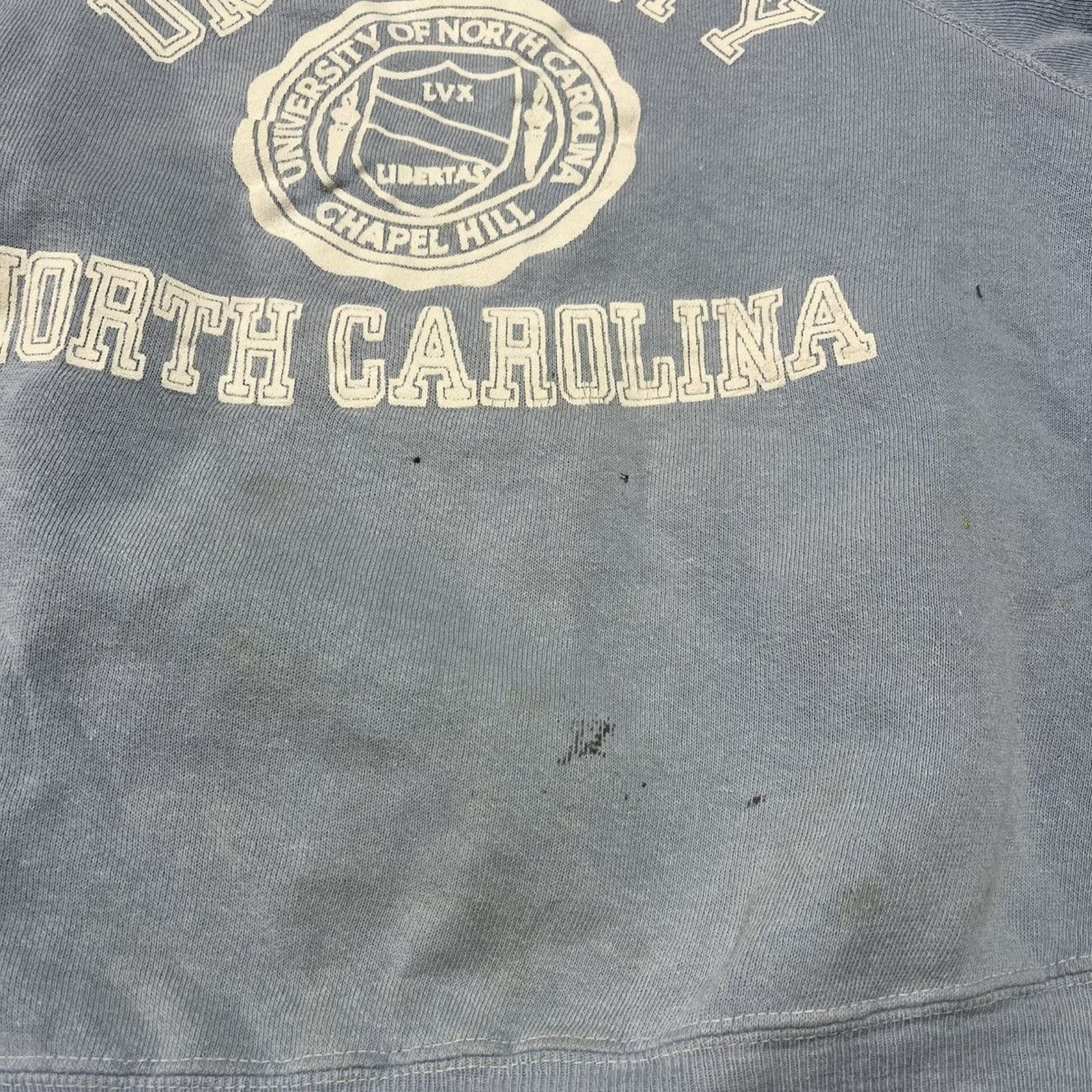 Vintage Vintage 60s UNC Tarheels Blue Short Sleeve Sweatshirt Size US S / EU 44-46 / 1 - 3 Thumbnail