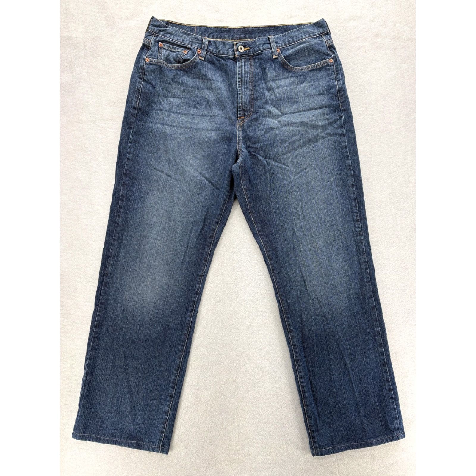 Lucky Brand VINTAGE Lucky Brand Jeans Mens 38x32 Bootcut Blue Medium Wash Relaxed 2002 Y2K Dungarees Smart Marketing Size US 38 / EU 54 - 2 Thumbnail