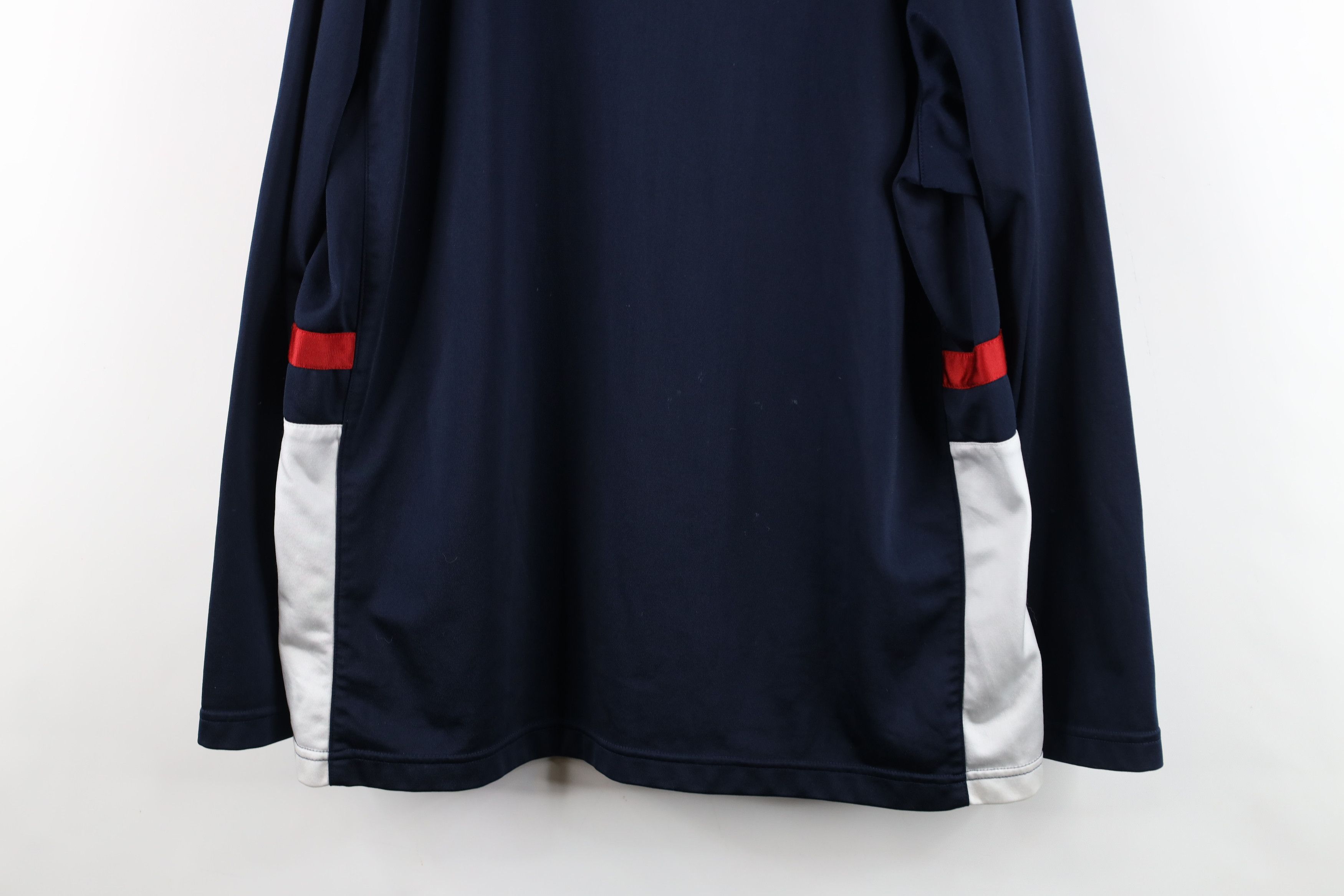 Nike × Vintage Vintage Y2K Nike Basketball Center Swoosh Striped Hoodie Size US L / EU 52-54 / 3 - 3 Thumbnail
