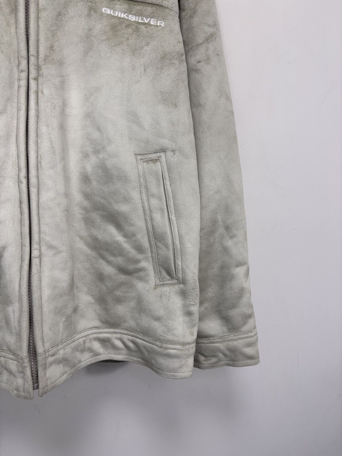 Quiksilver Vintage Quiksilver Men’s Pale Green Sheepskin Jacket Coat Size US L / EU 52-54 / 3 - 8 Thumbnail