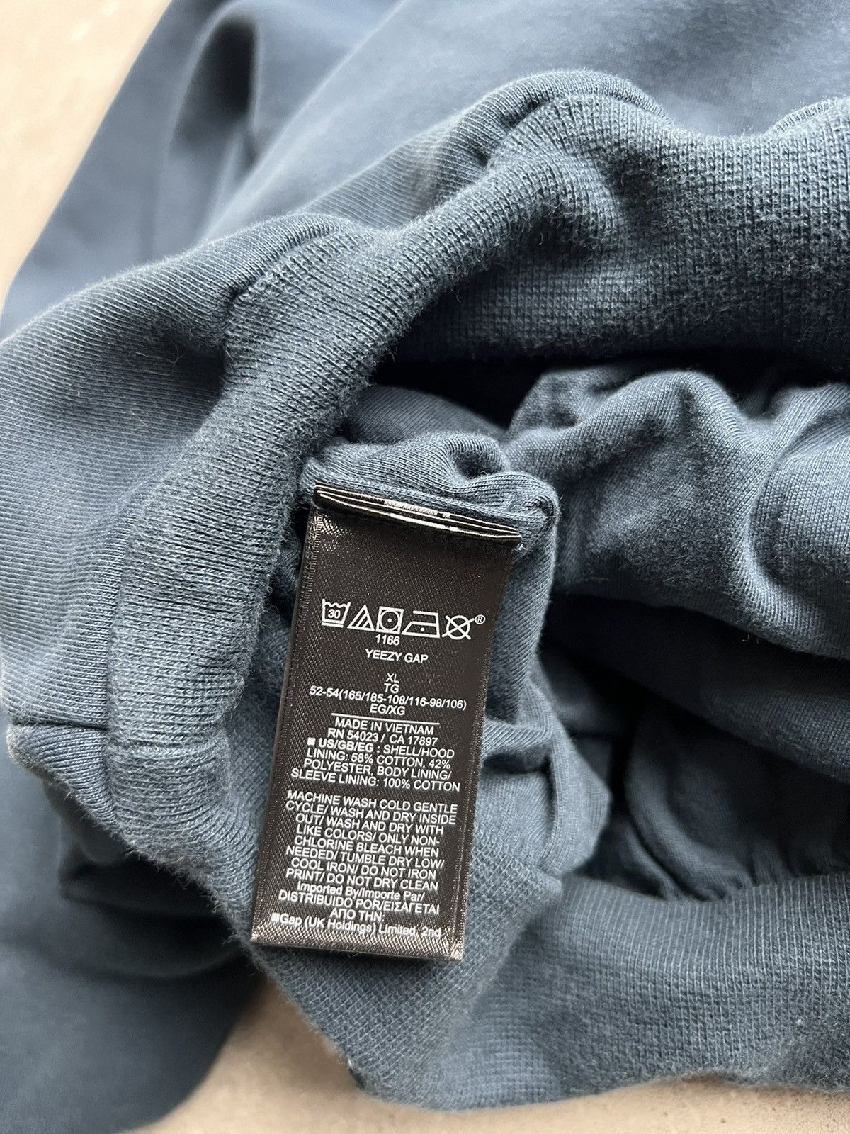 Gap × Kanye West × Yeezy Yeezy Gap Dove Hoodie Dark Blue Size US XL / EU 56 / 4 - 8 Thumbnail
